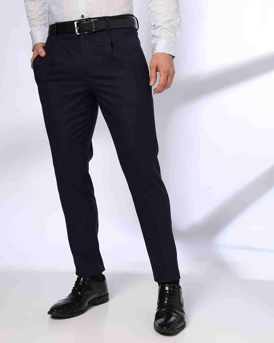 NETPLAY | Men Slim Fit Pleat-Front Trousers|0