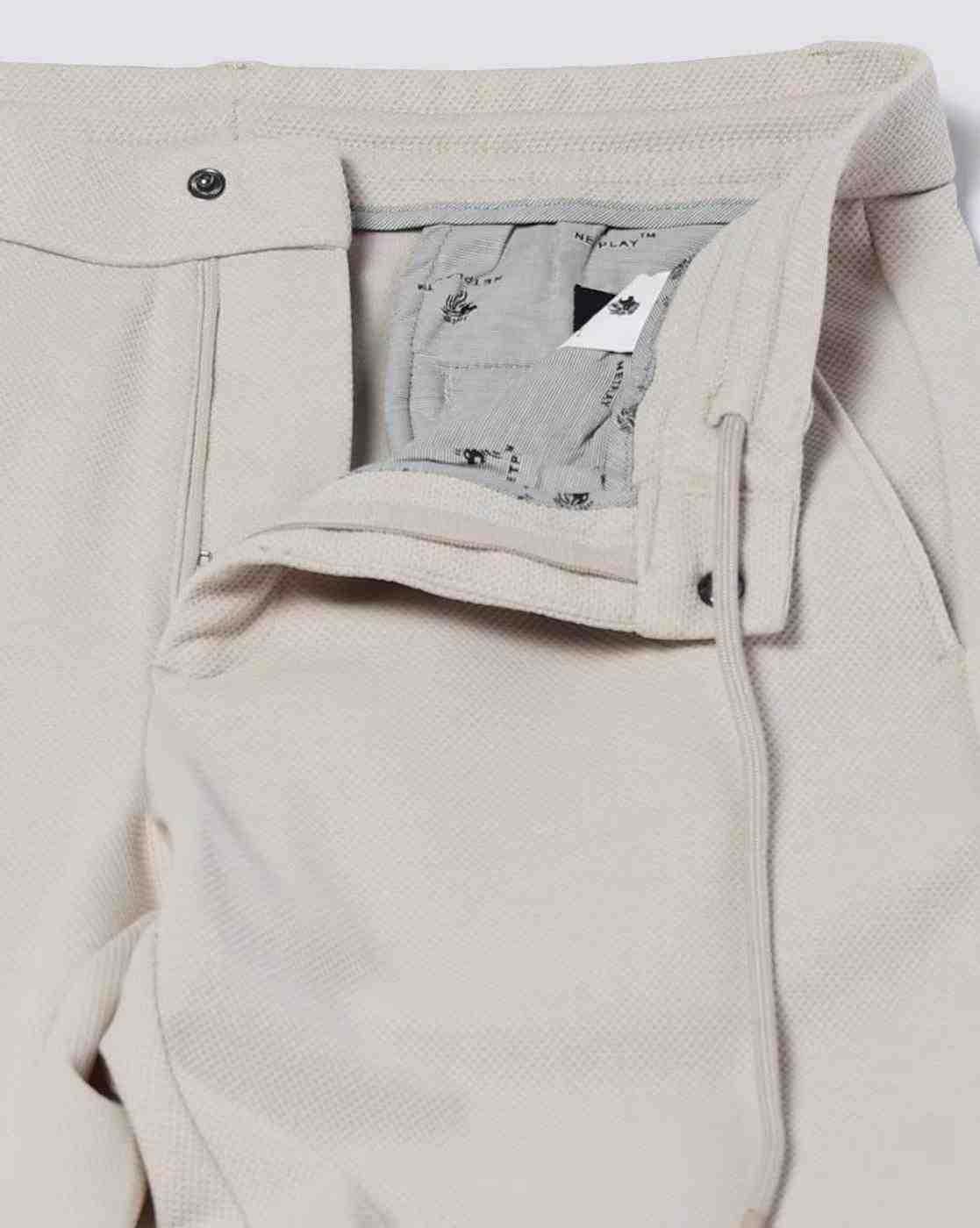 NETPLAY | Men Pull-On Knit Cropped Fit Flat-Front Chinos|4