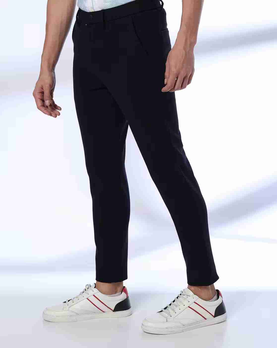 NETPLAY | Men Pull-On Knit Cropped Fit Flat-Front Chinos|1