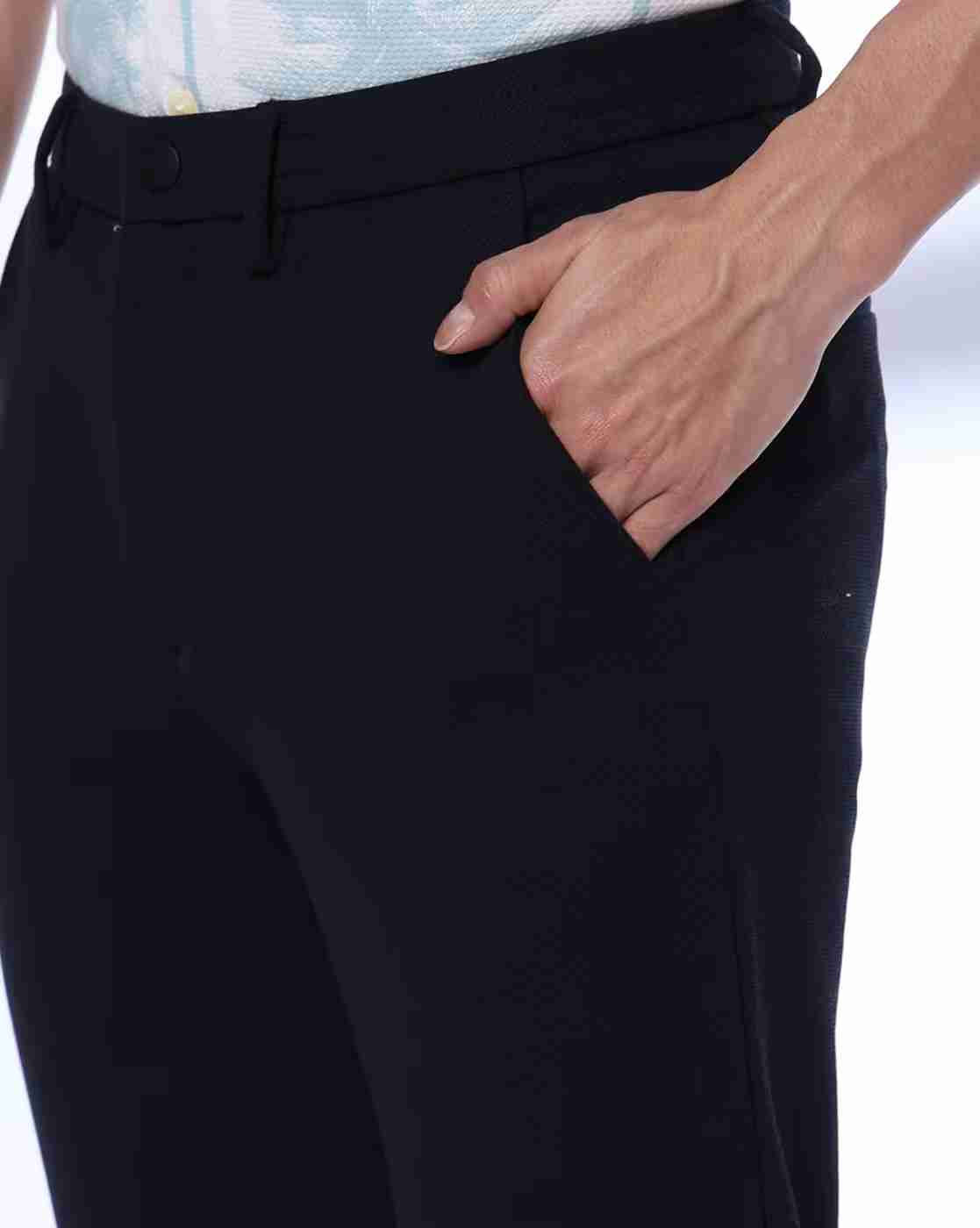 NETPLAY | Men Pull-On Knit Cropped Fit Flat-Front Chinos|3