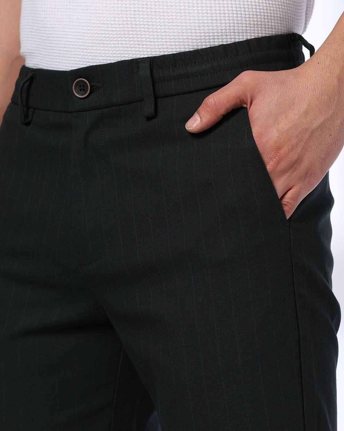 NETPLAY | Men Broad Striped Cropped Fit Flat-Front Chinos|3