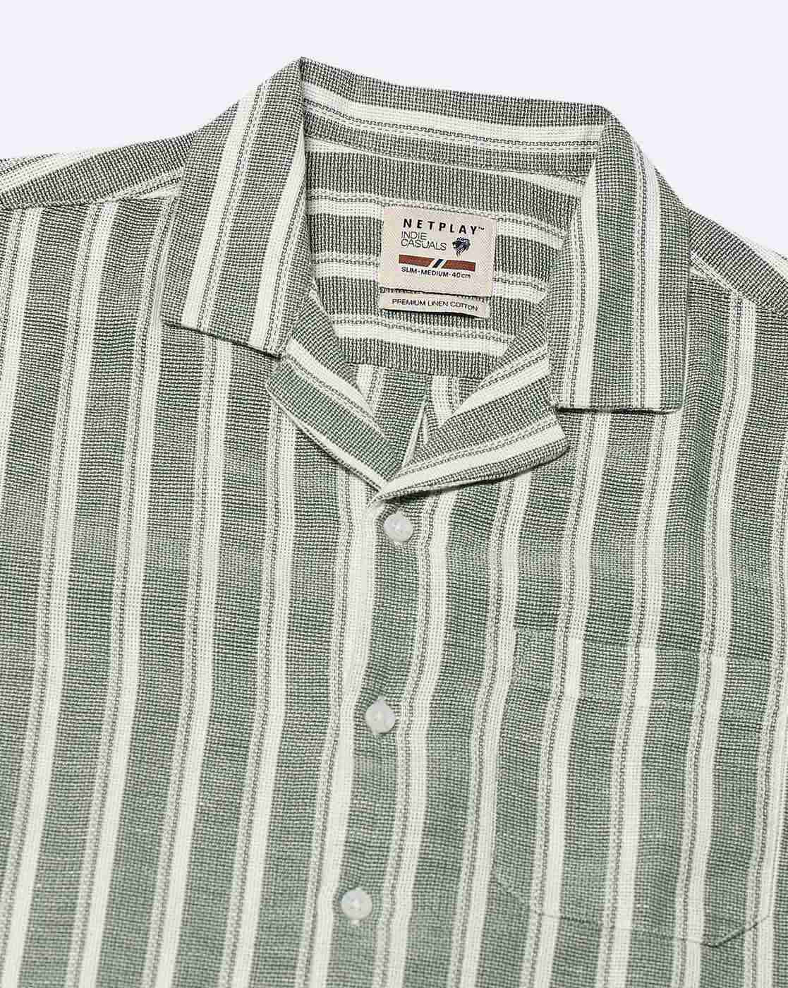 NETPLAY | Men Striped Smart Fit Shirt|5