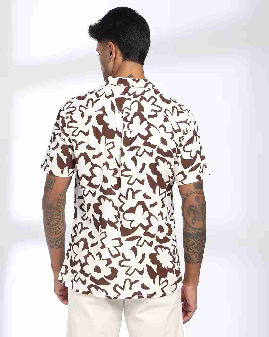 NETPLAY | Men Floral Print Smart Fit Shirt|2