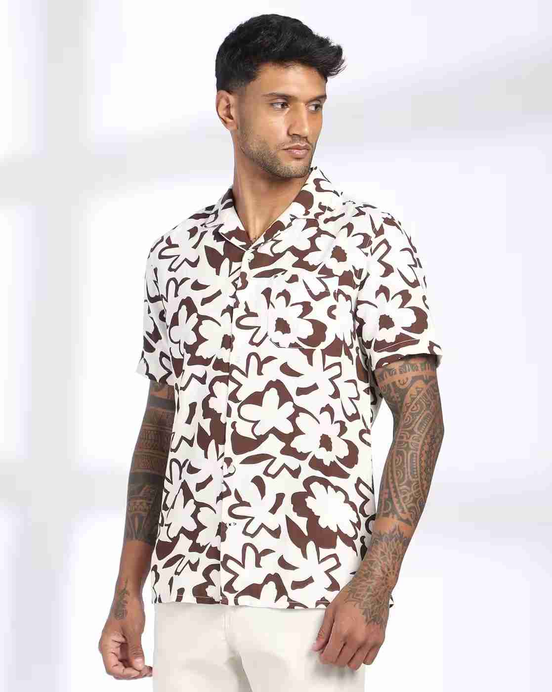 NETPLAY | Men Floral Print Smart Fit Shirt|3