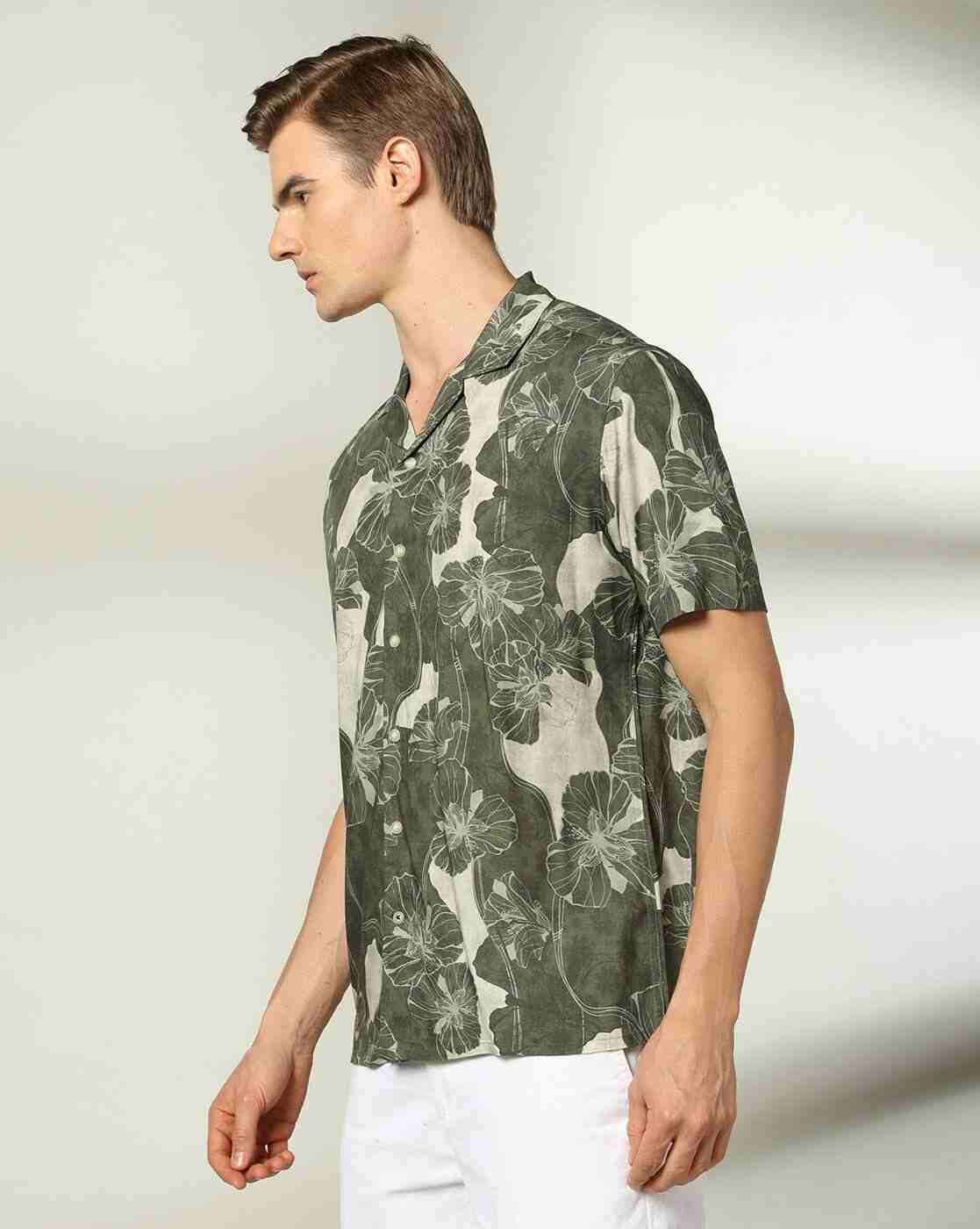 NETPLAY | Men Floral Print Regular Fit Shirt|1