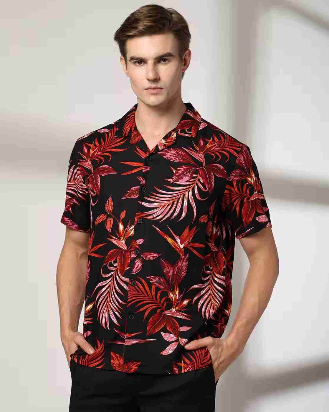 NETPLAY | Men Tropical Print Regular Fit Shirt|0