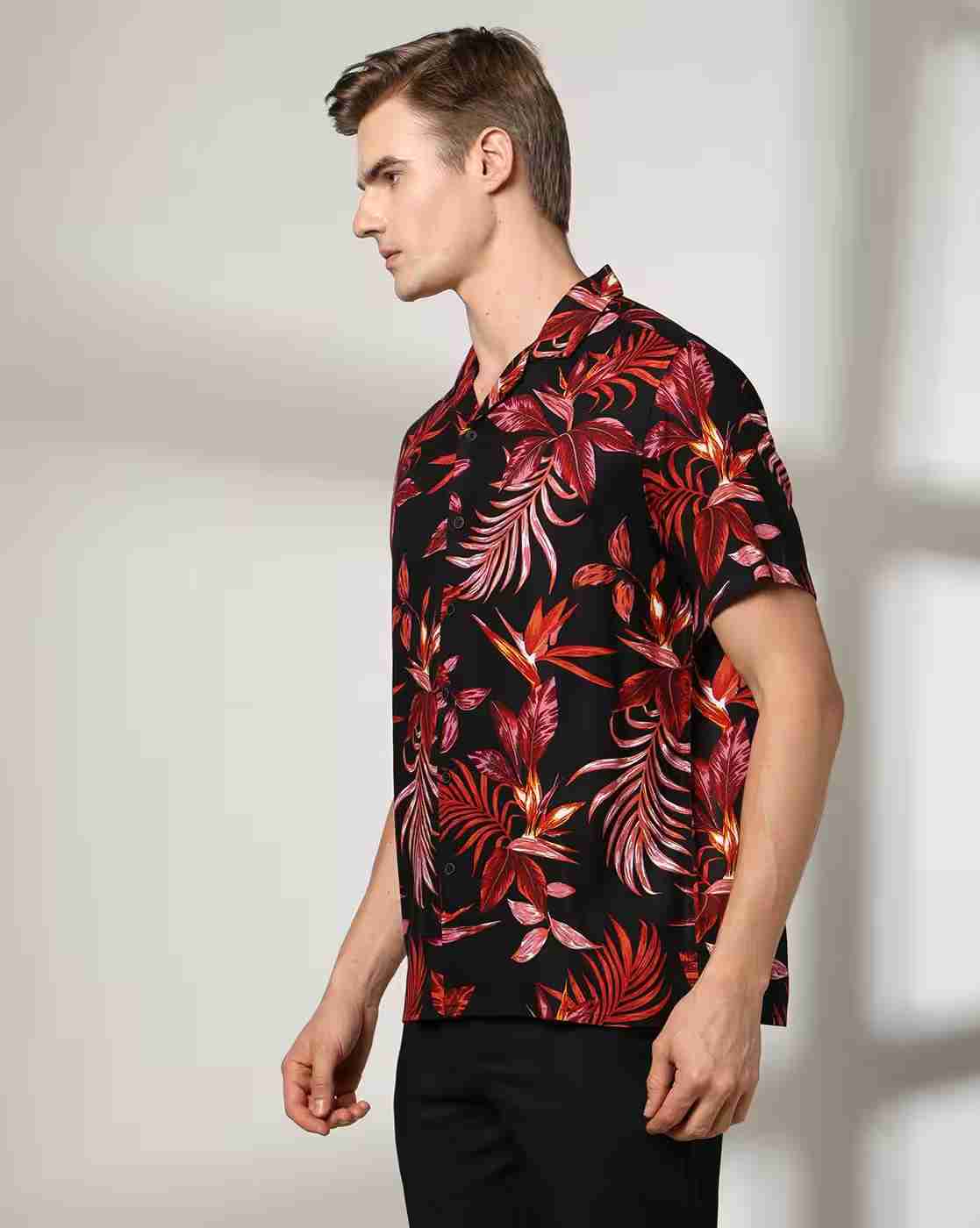 NETPLAY | Men Tropical Print Regular Fit Shirt|1