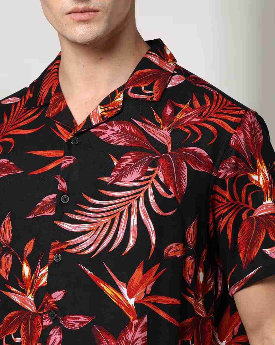 NETPLAY | Men Tropical Print Regular Fit Shirt|3