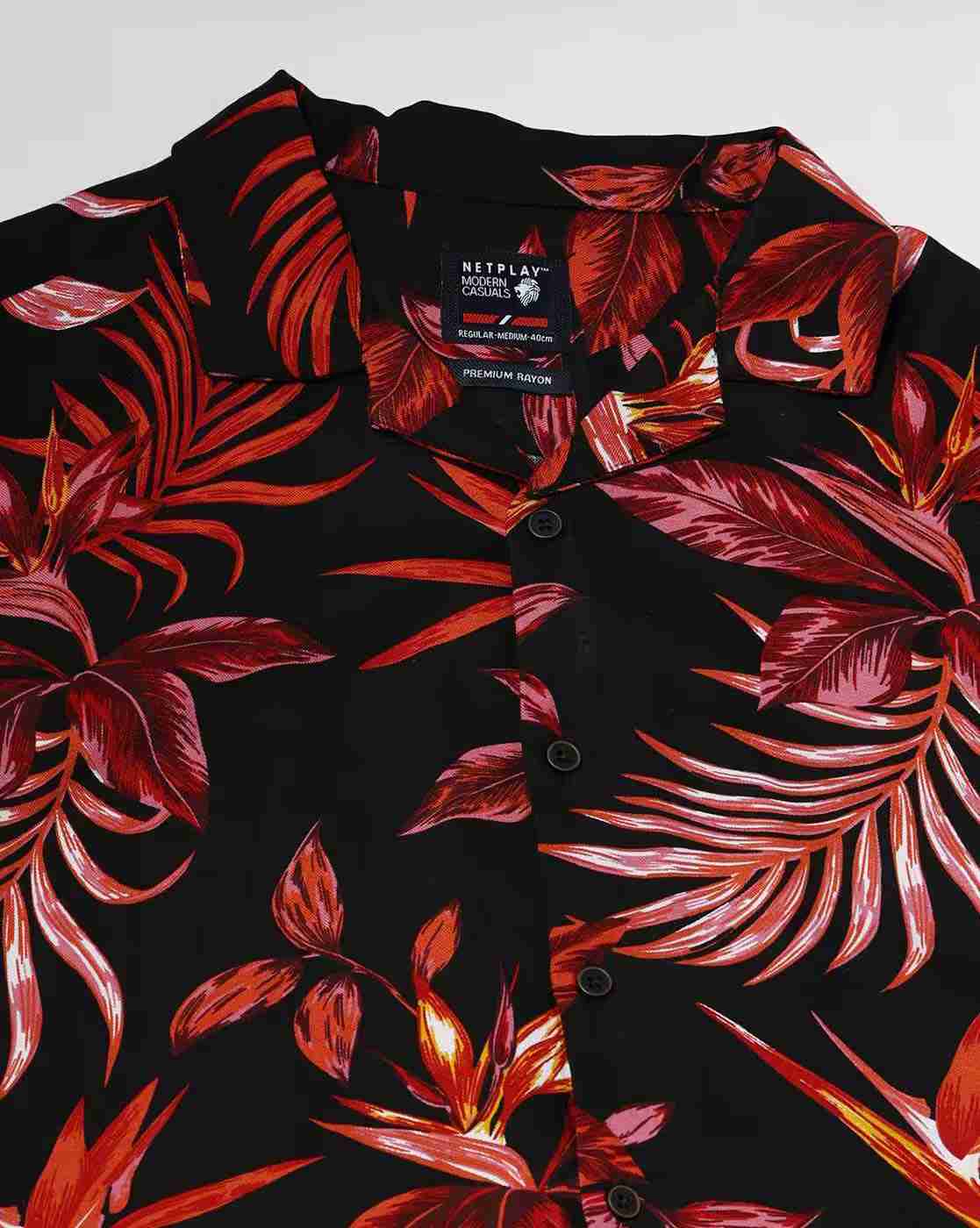 NETPLAY | Men Tropical Print Regular Fit Shirt|4