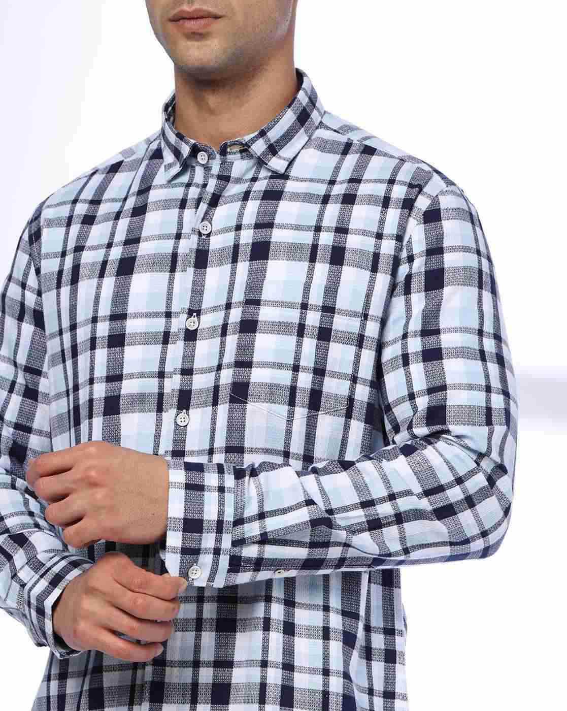 NETPLAY | Men Checked Slim Fit Shirt|4