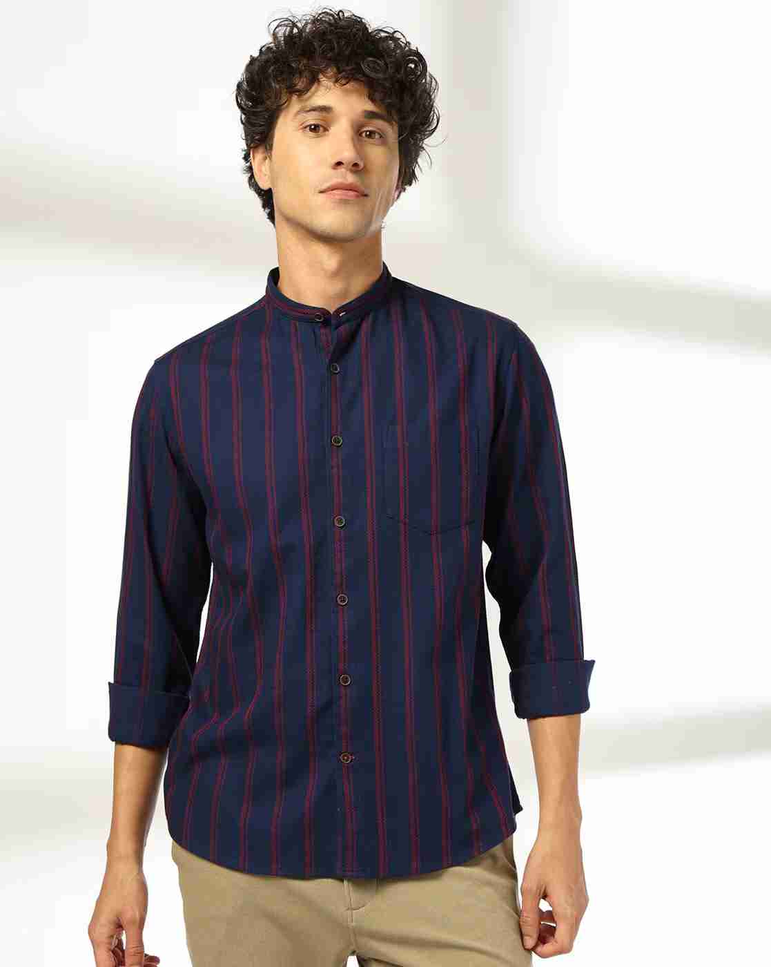 NETPLAY | Men Striped Regular Fit Cotton Shirt|3