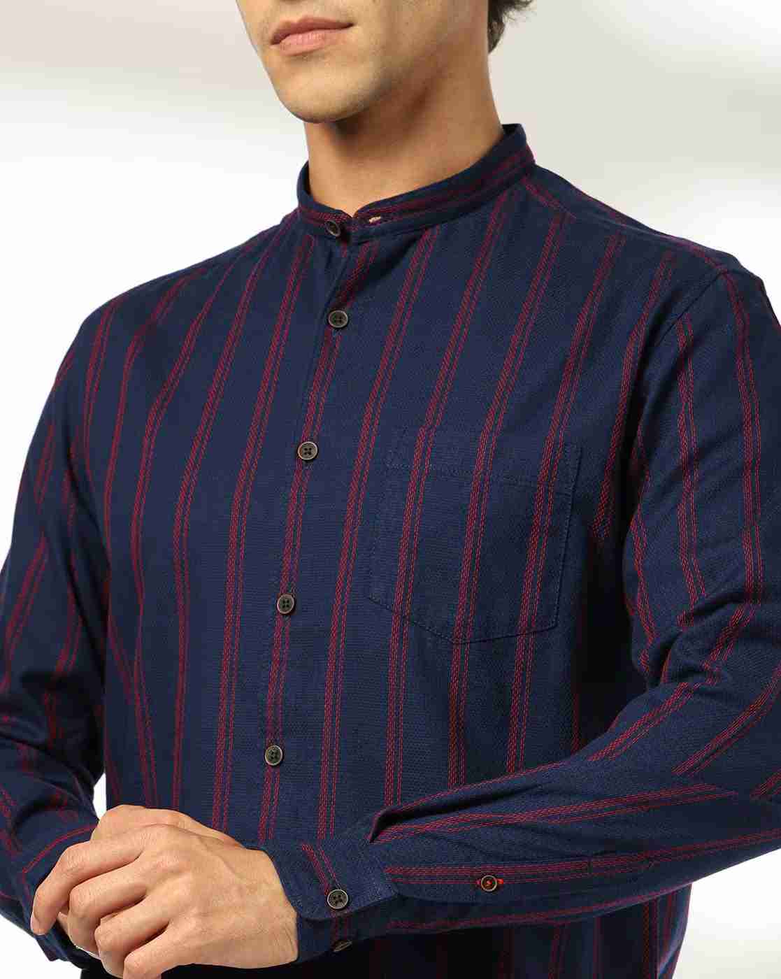 NETPLAY | Men Striped Regular Fit Cotton Shirt|4