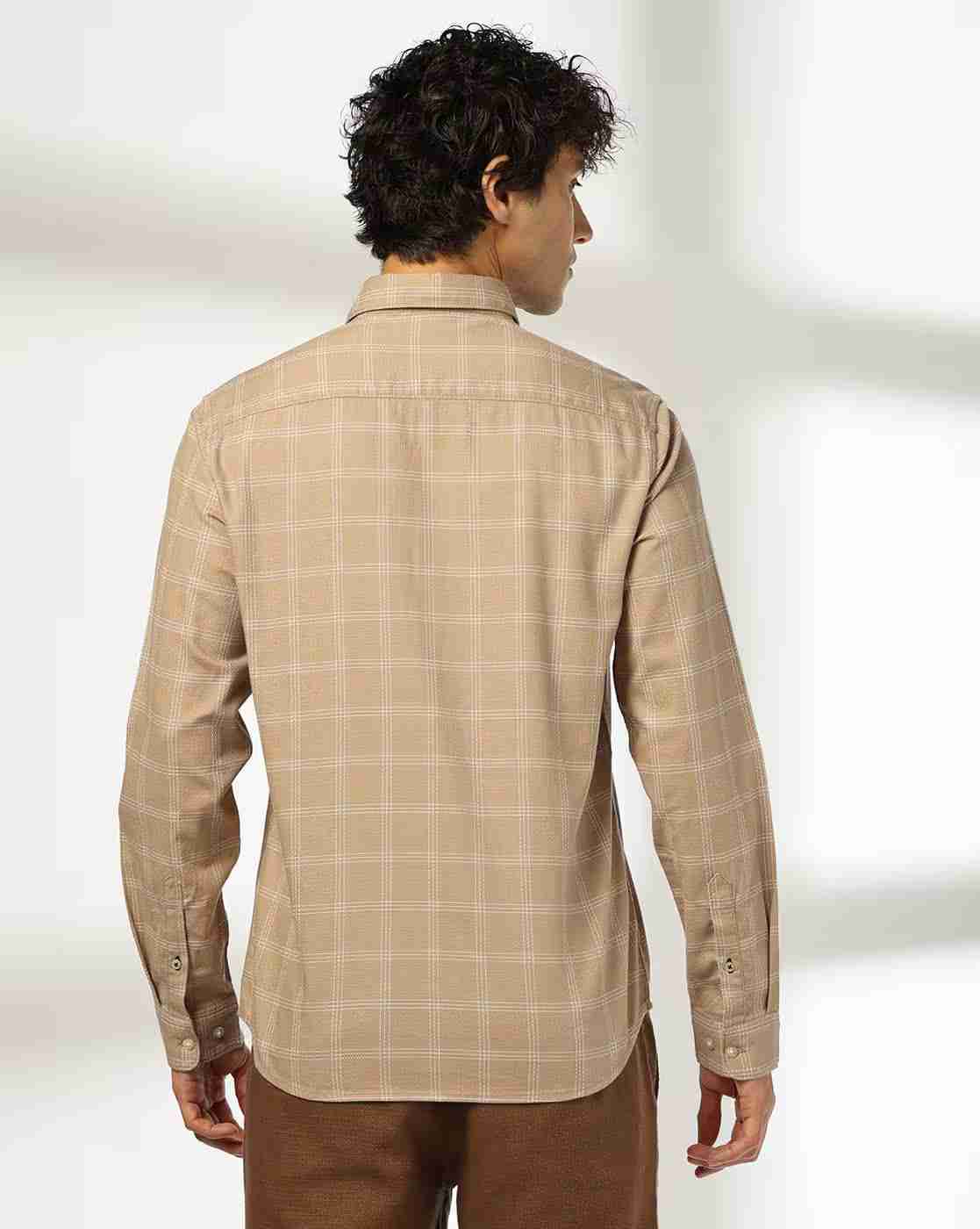 NETPLAY | Men Checked Regular Fit Cotton Shirt|2