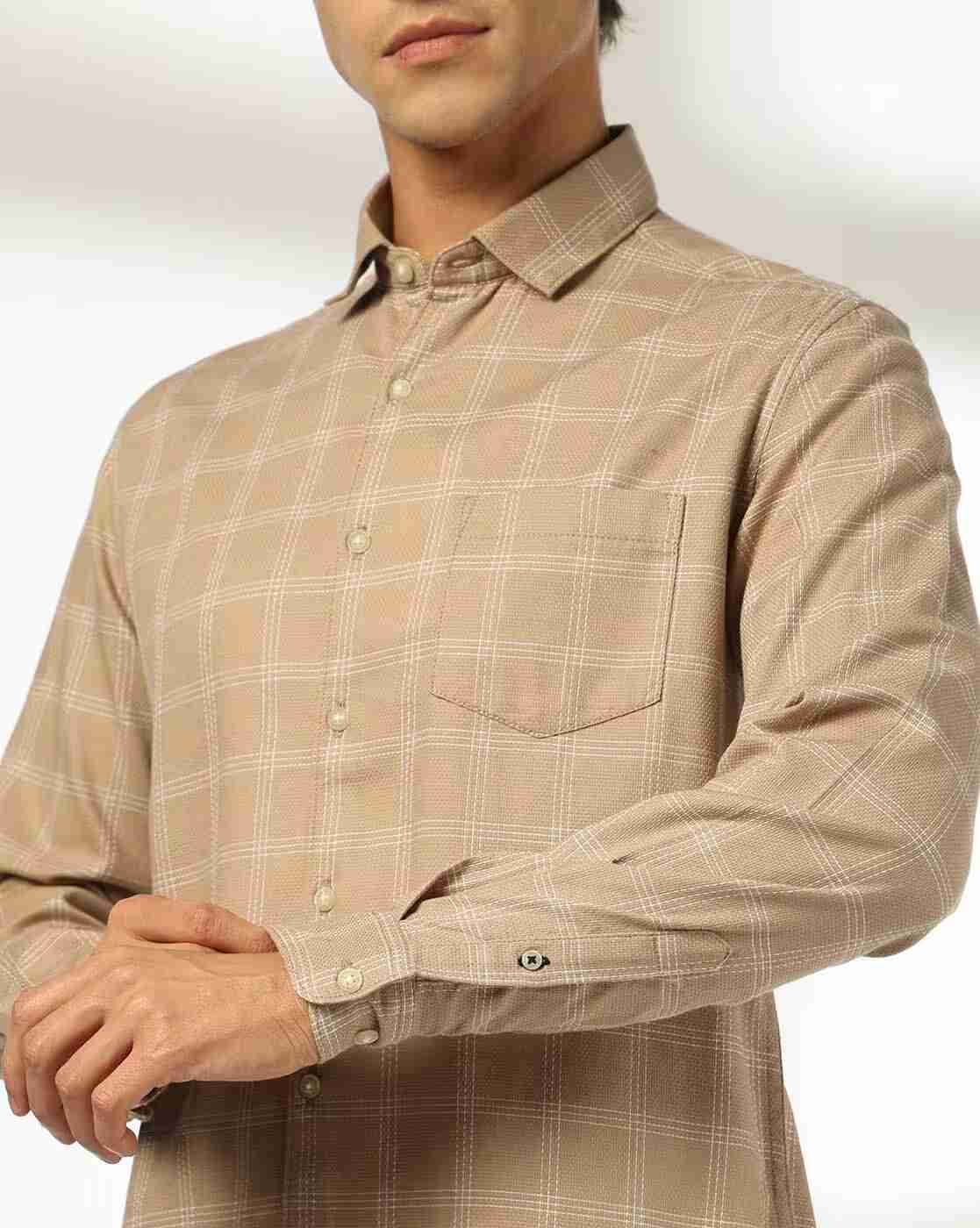 NETPLAY | Men Checked Regular Fit Cotton Shirt|4