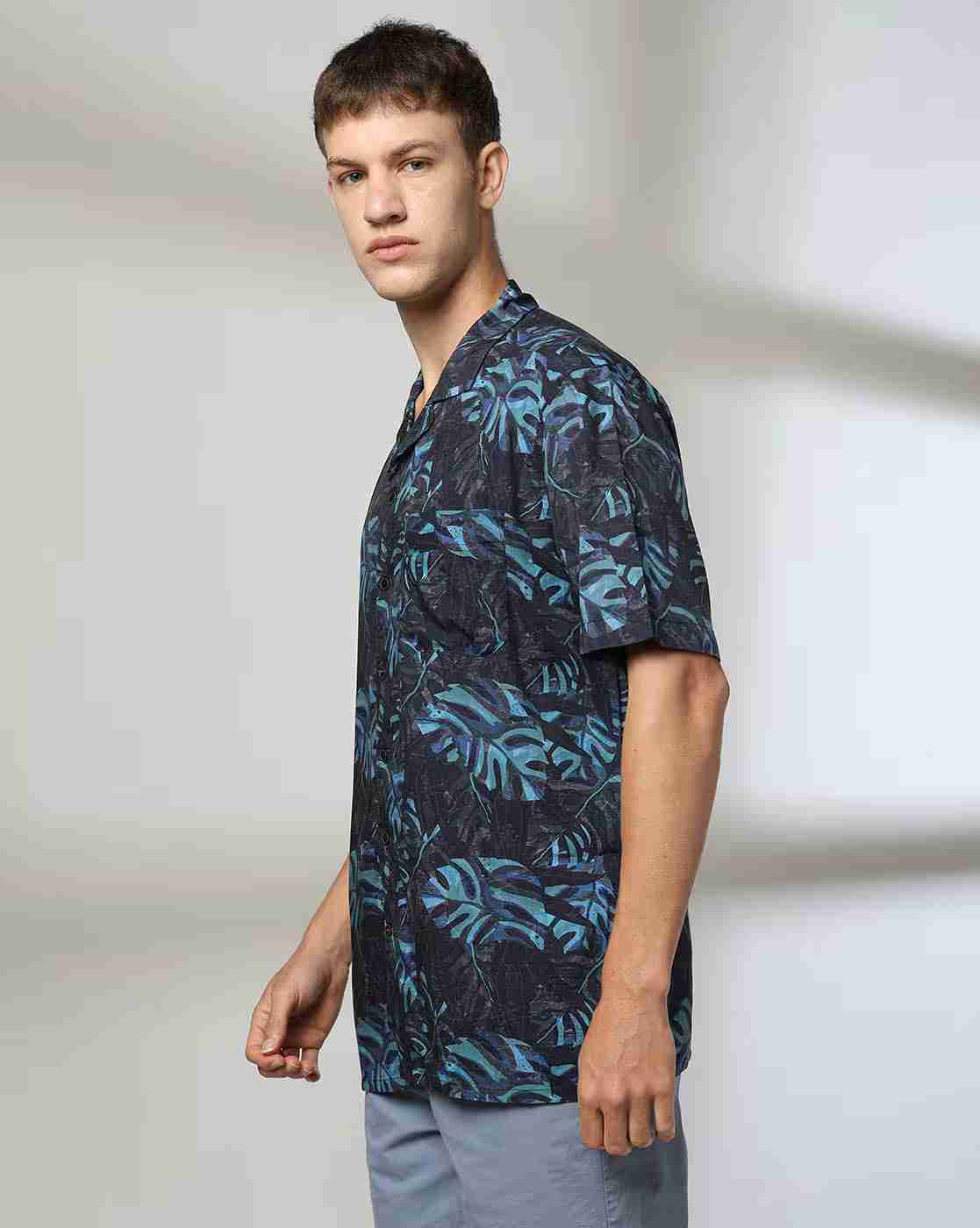NETPLAY | Men Tropical Print Regular Fit Shirt|1
