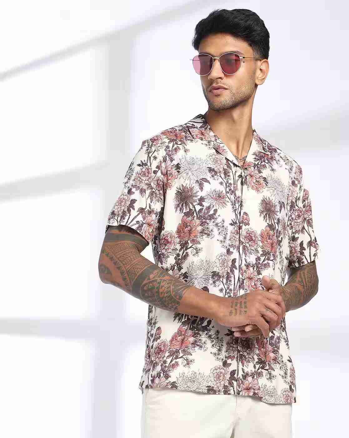 NETPLAY | Men Resort Floral Print Regular Fit Shirt|0