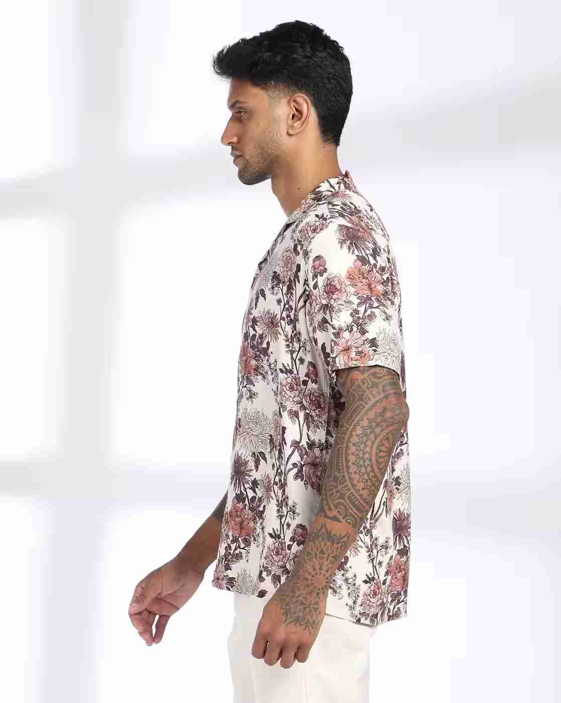 NETPLAY | Men Resort Floral Print Regular Fit Shirt|1
