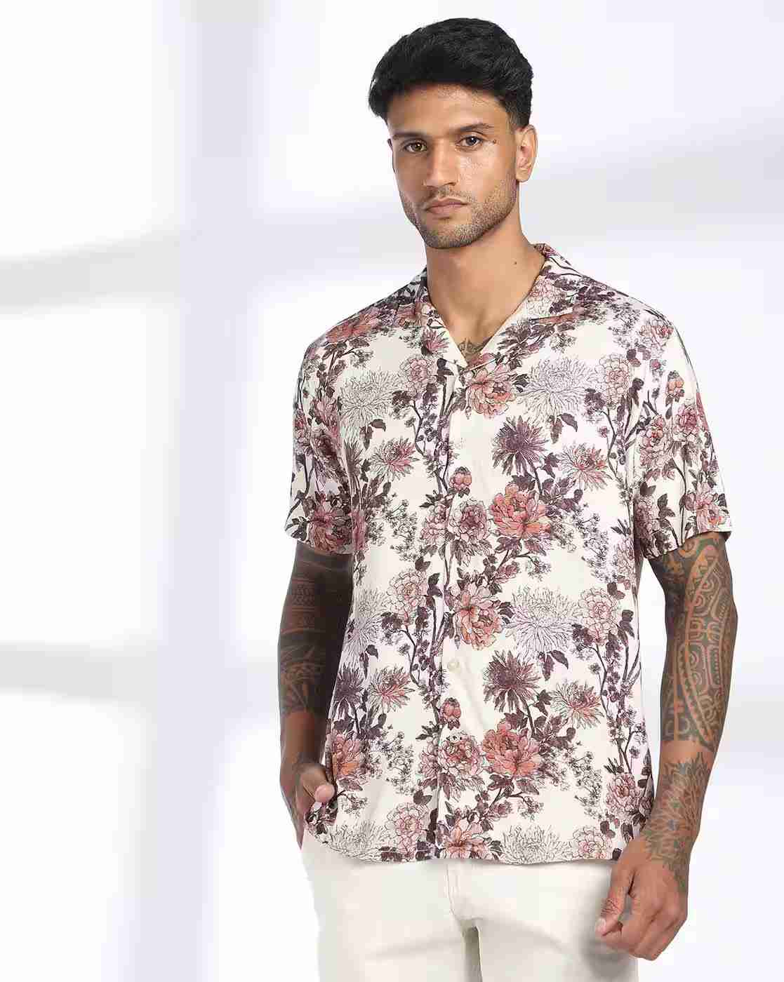 NETPLAY | Men Resort Floral Print Regular Fit Shirt|3