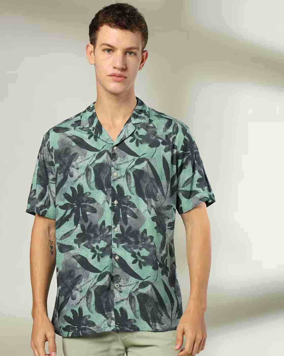NETPLAY | Men Floral Print Regular Fit Shirt|0