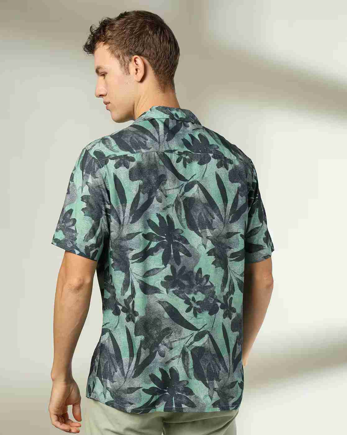 NETPLAY | Men Floral Print Regular Fit Shirt|2