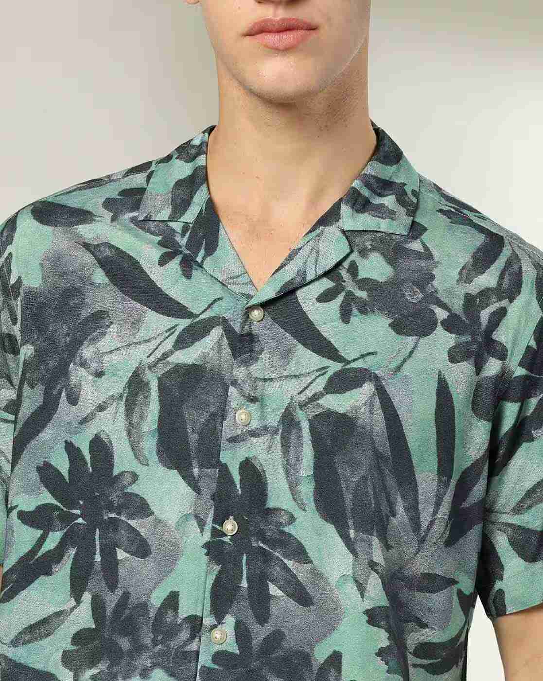 NETPLAY | Men Floral Print Regular Fit Shirt|4