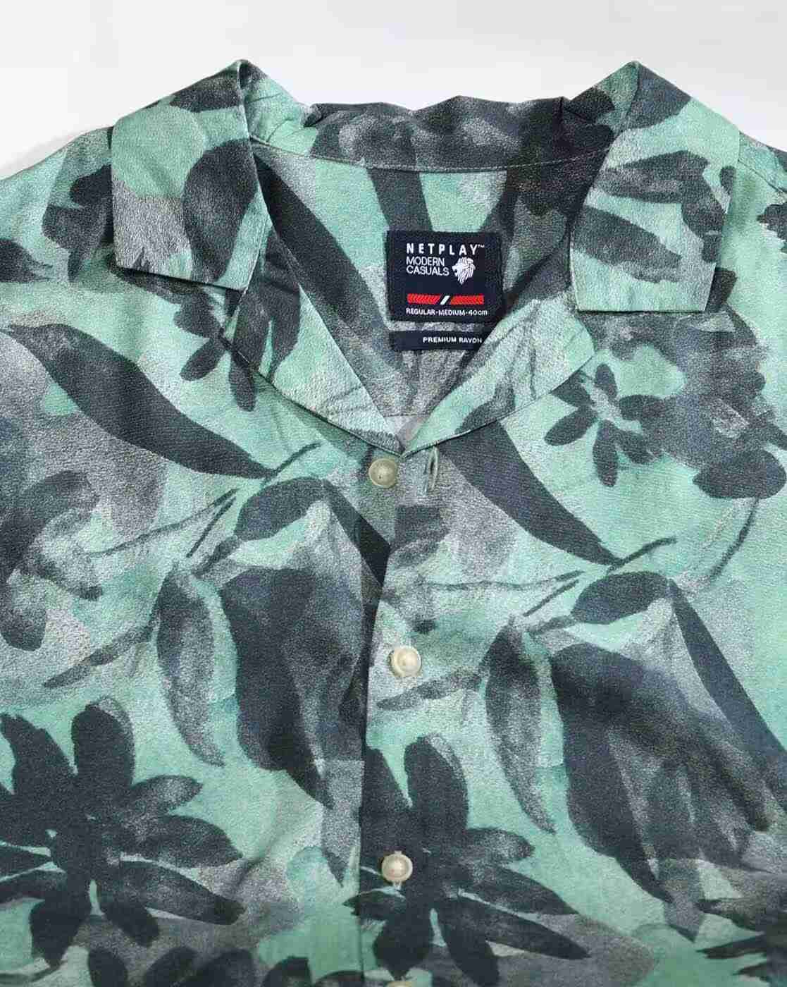NETPLAY | Men Floral Print Regular Fit Shirt|5