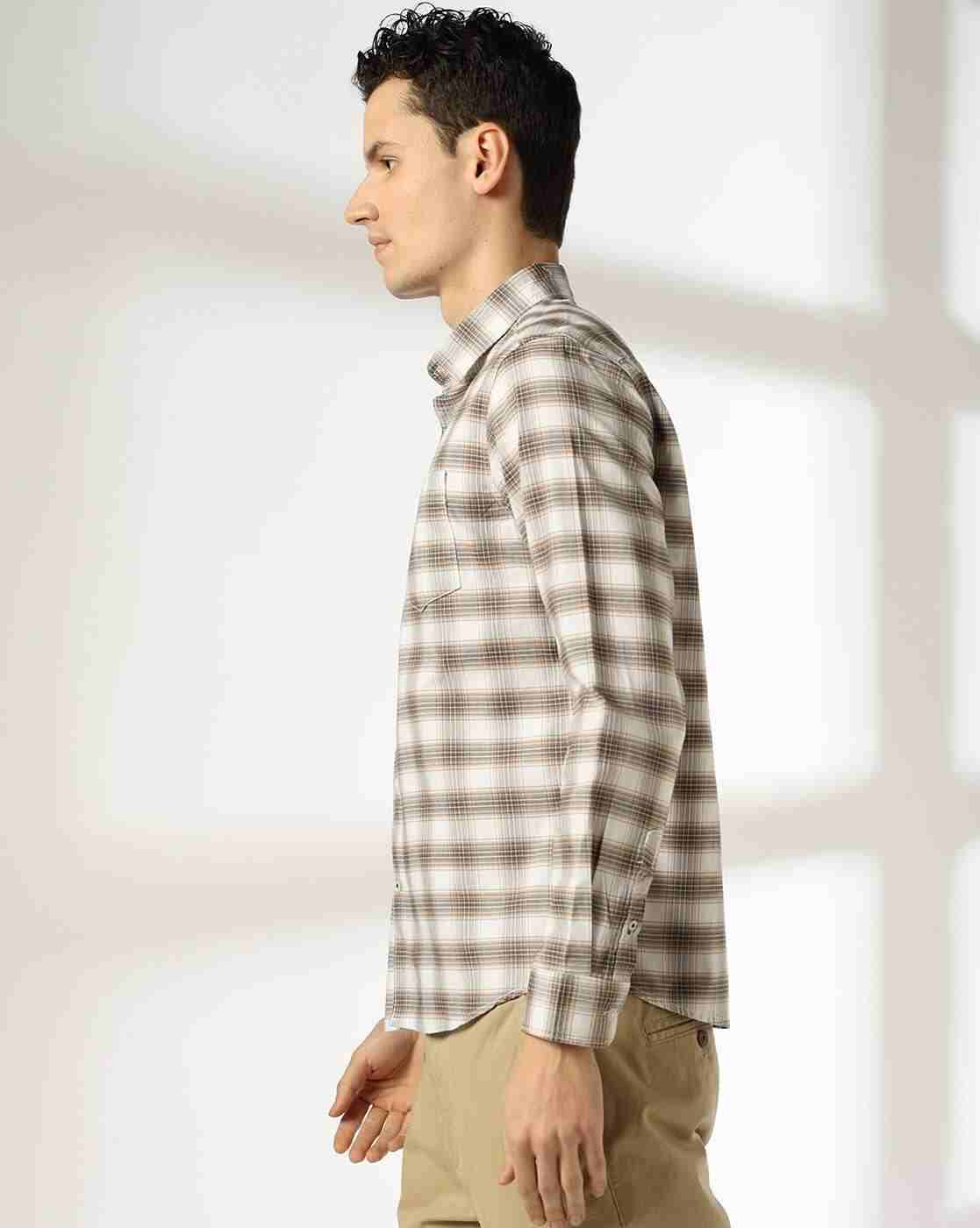NETPLAY | Men Checked Slim Fit Shirt|1