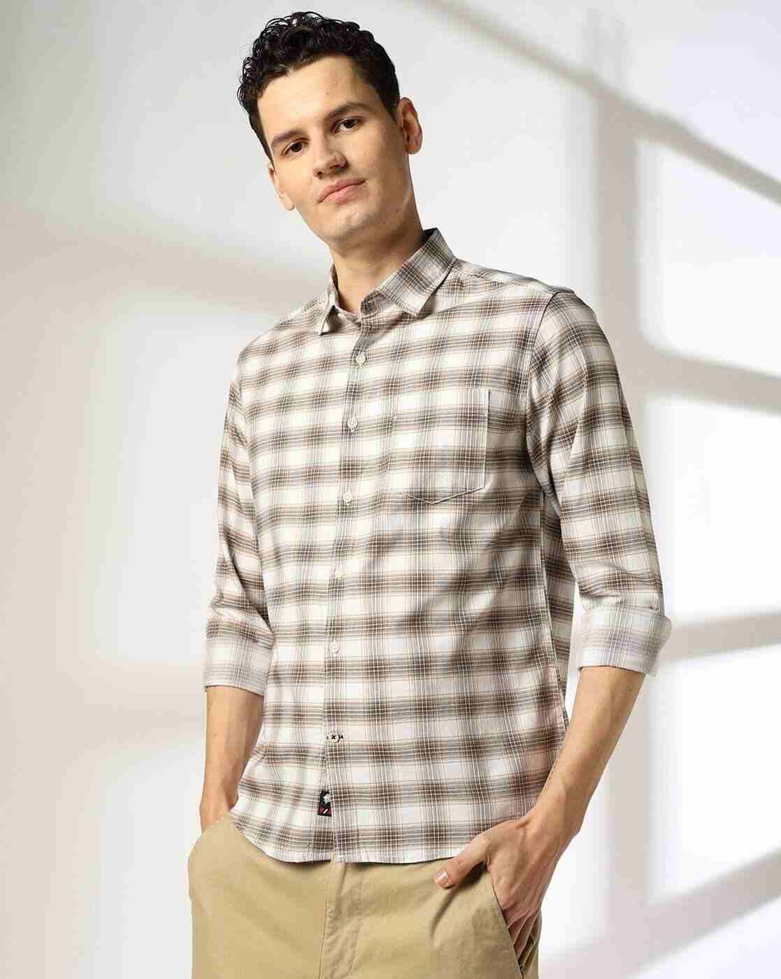 NETPLAY | Men Checked Slim Fit Shirt|4
