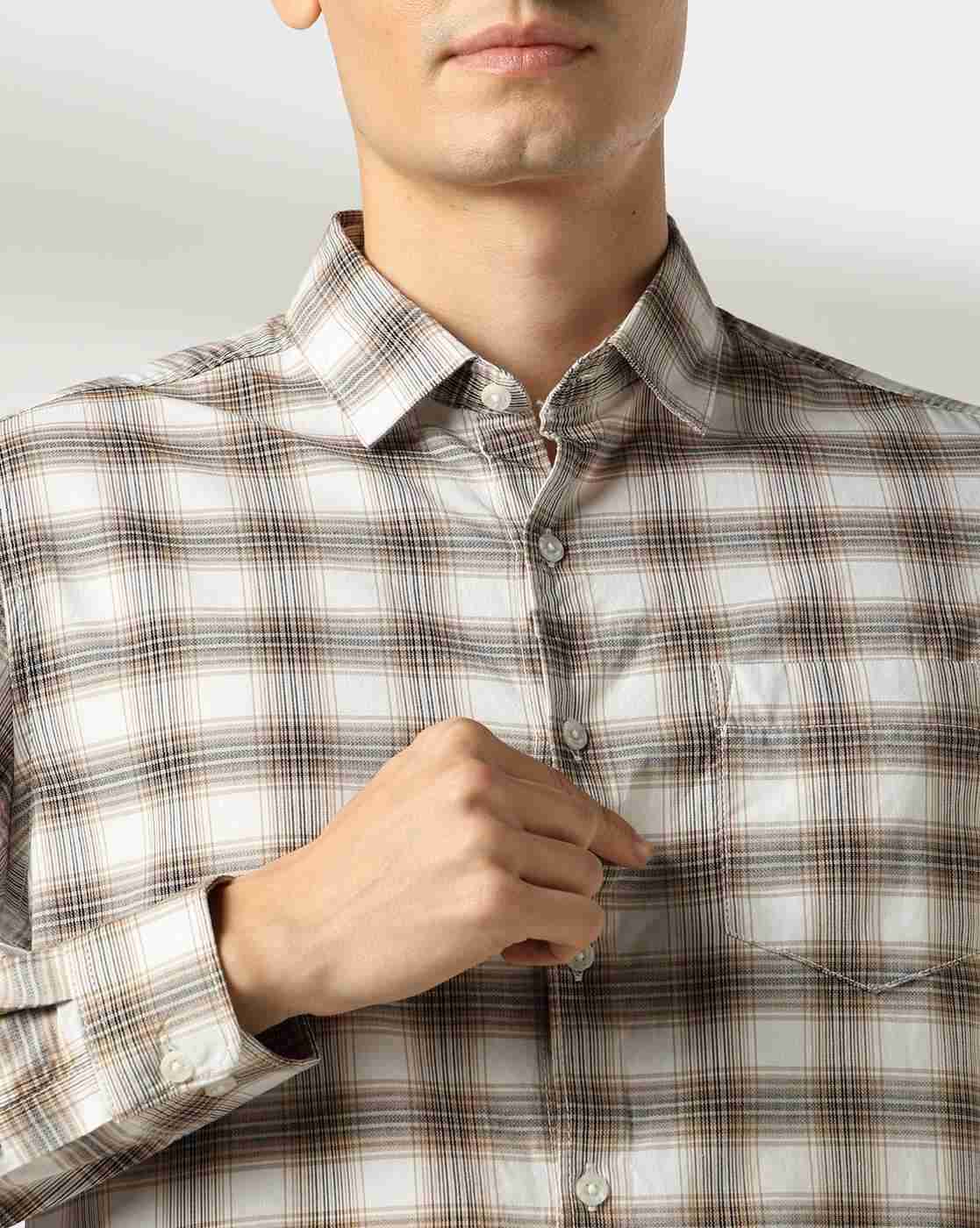 NETPLAY | Men Checked Slim Fit Shirt|5