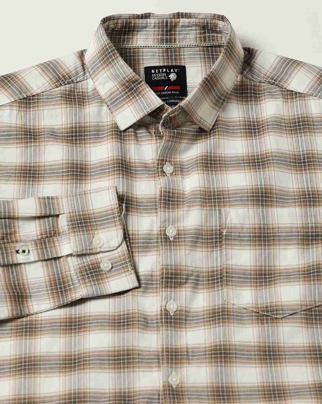 NETPLAY | Men Checked Slim Fit Shirt|6