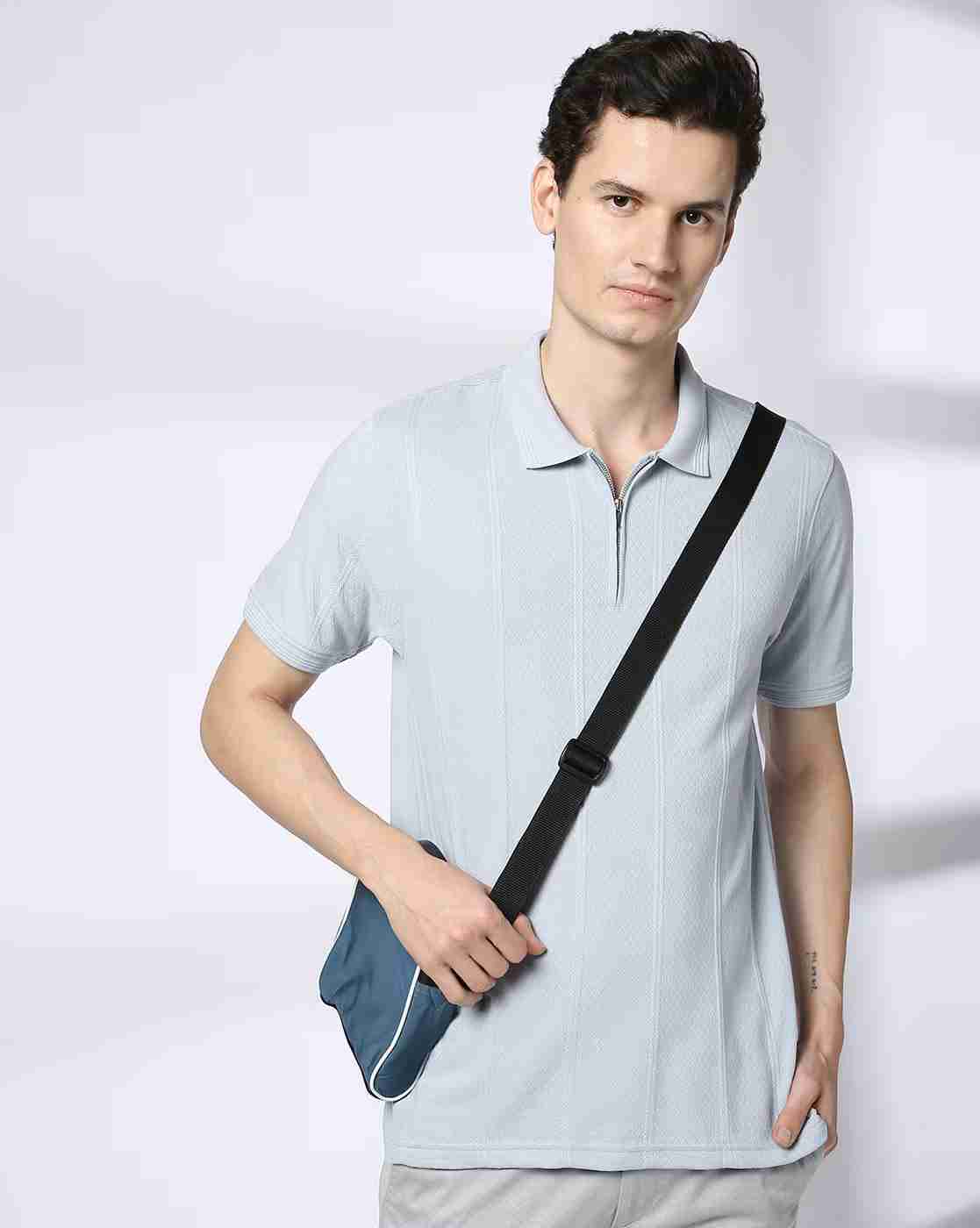 NETPLAY | Men Striped Slim Fit Polo T-Shirt|0