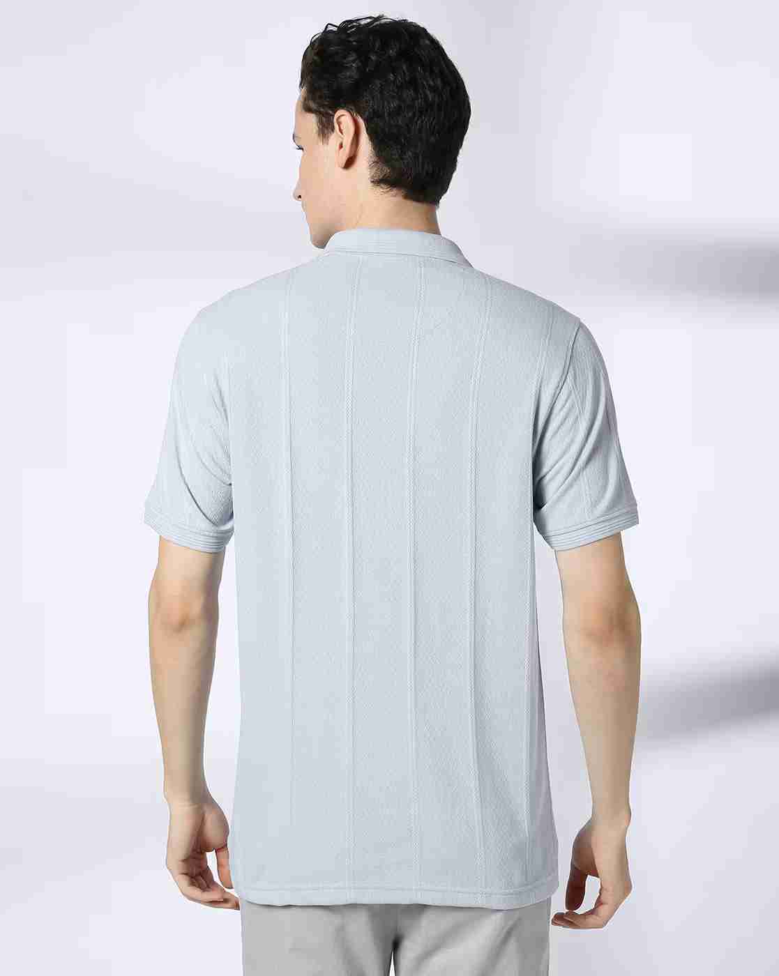 NETPLAY | Men Striped Slim Fit Polo T-Shirt|2