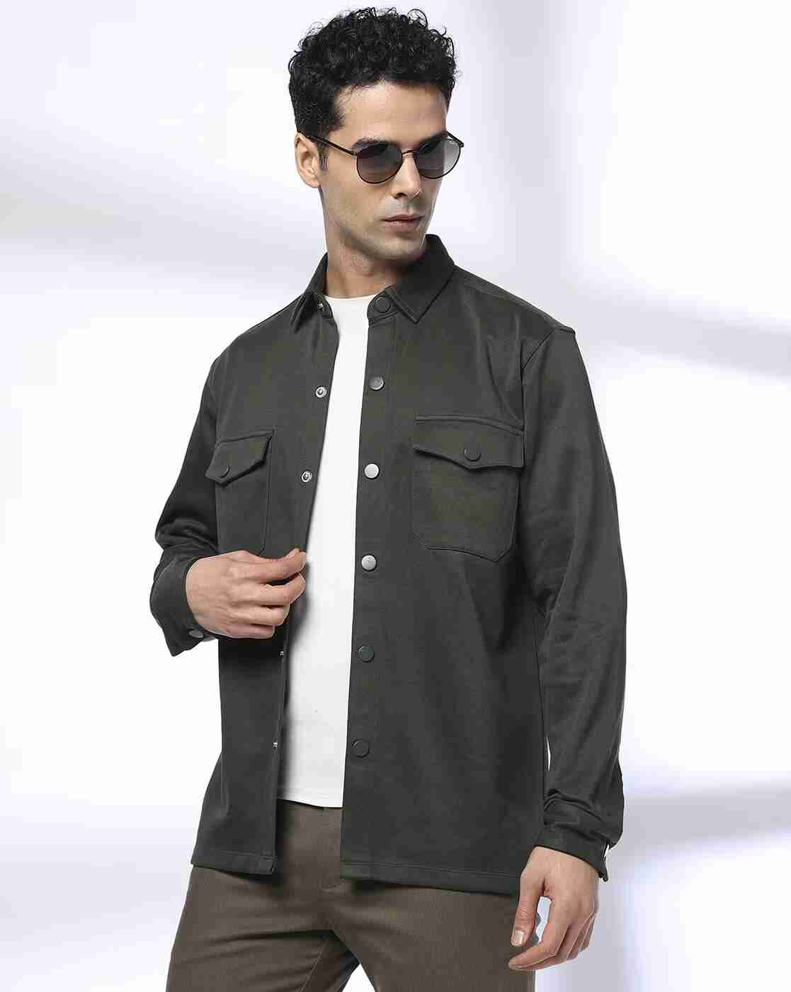 Men Slim Fit Shacket