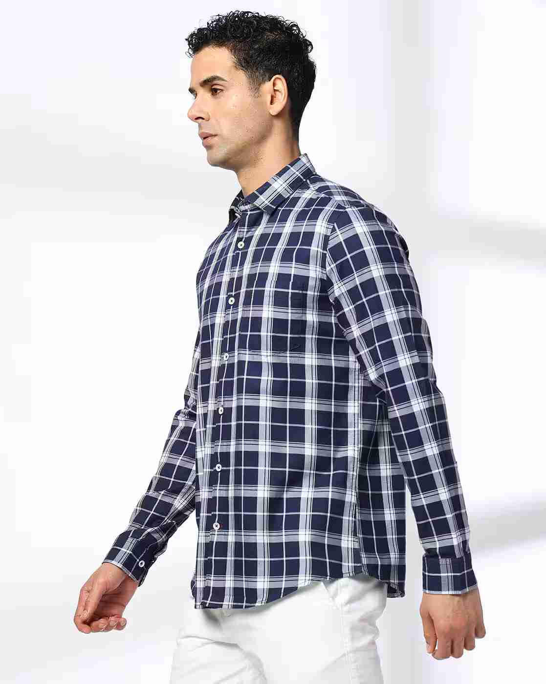 NETPLAY | Men Checked Slim Fit Shirt|2