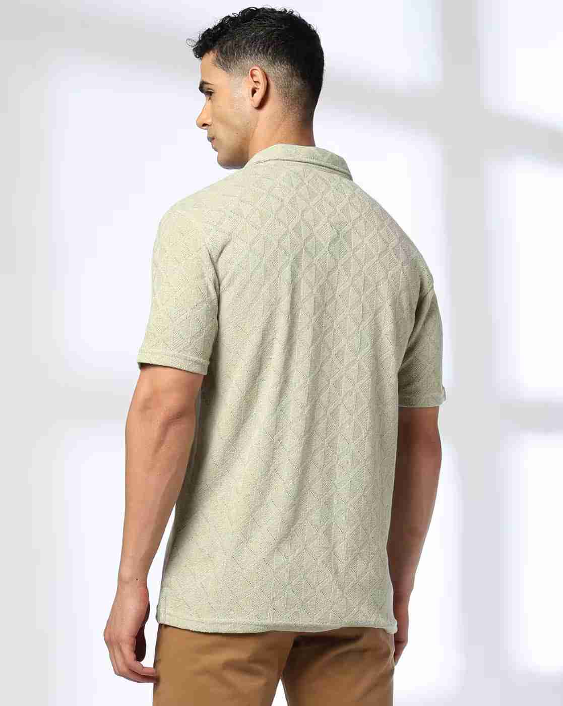 NETPLAY | Men Self-Structured Slim Fit Shirt|2