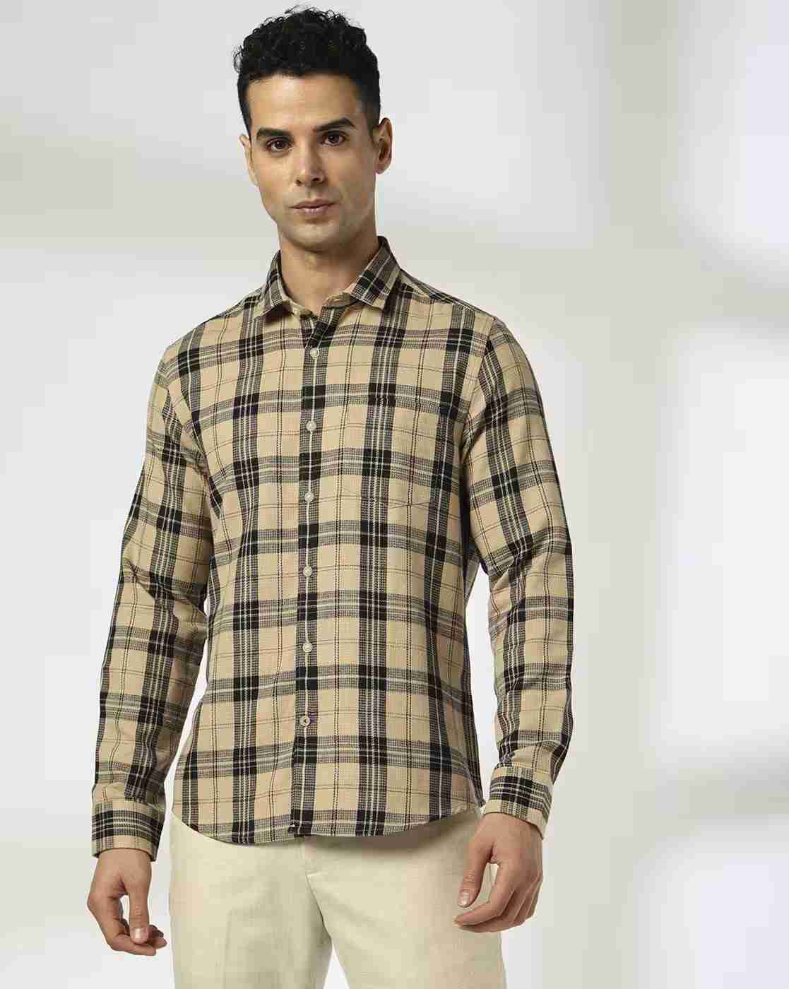 NETPLAY | Men Checked Slim Fit Shirt|3