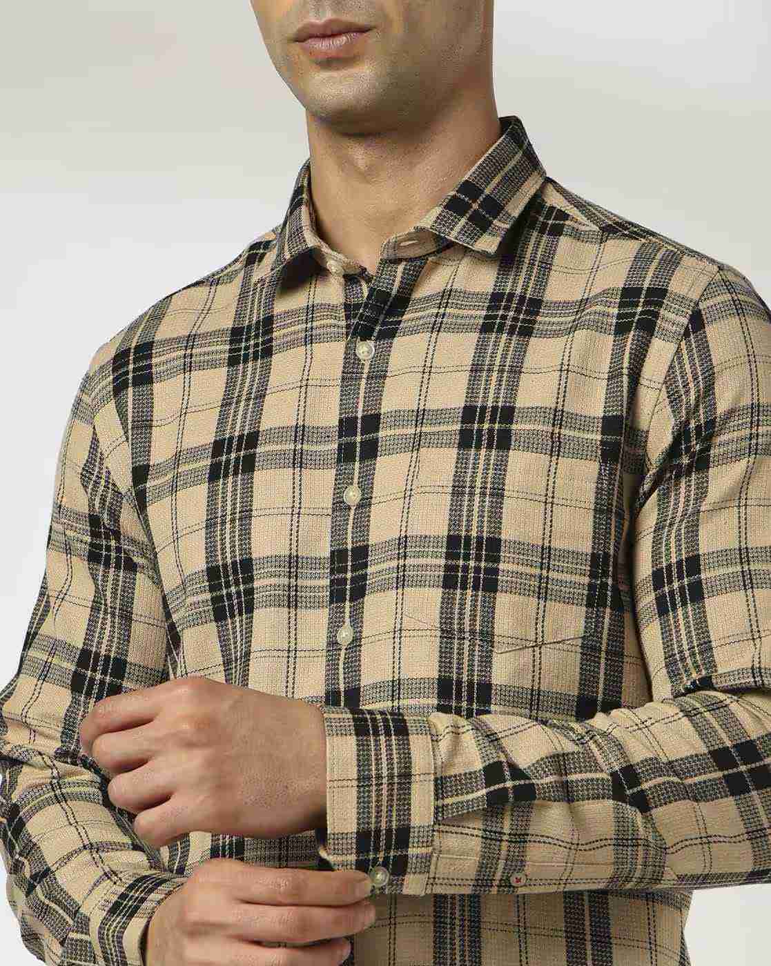 NETPLAY | Men Checked Slim Fit Shirt|4