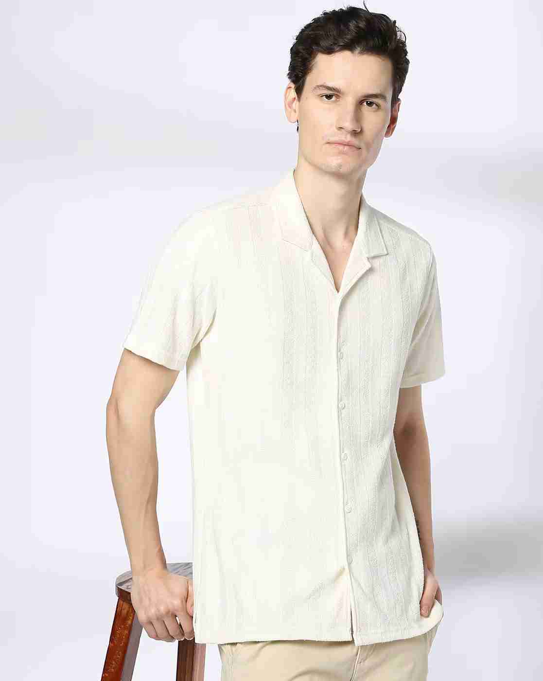 NETPLAY | Men Self-Striped Slim Fit Shirt|0