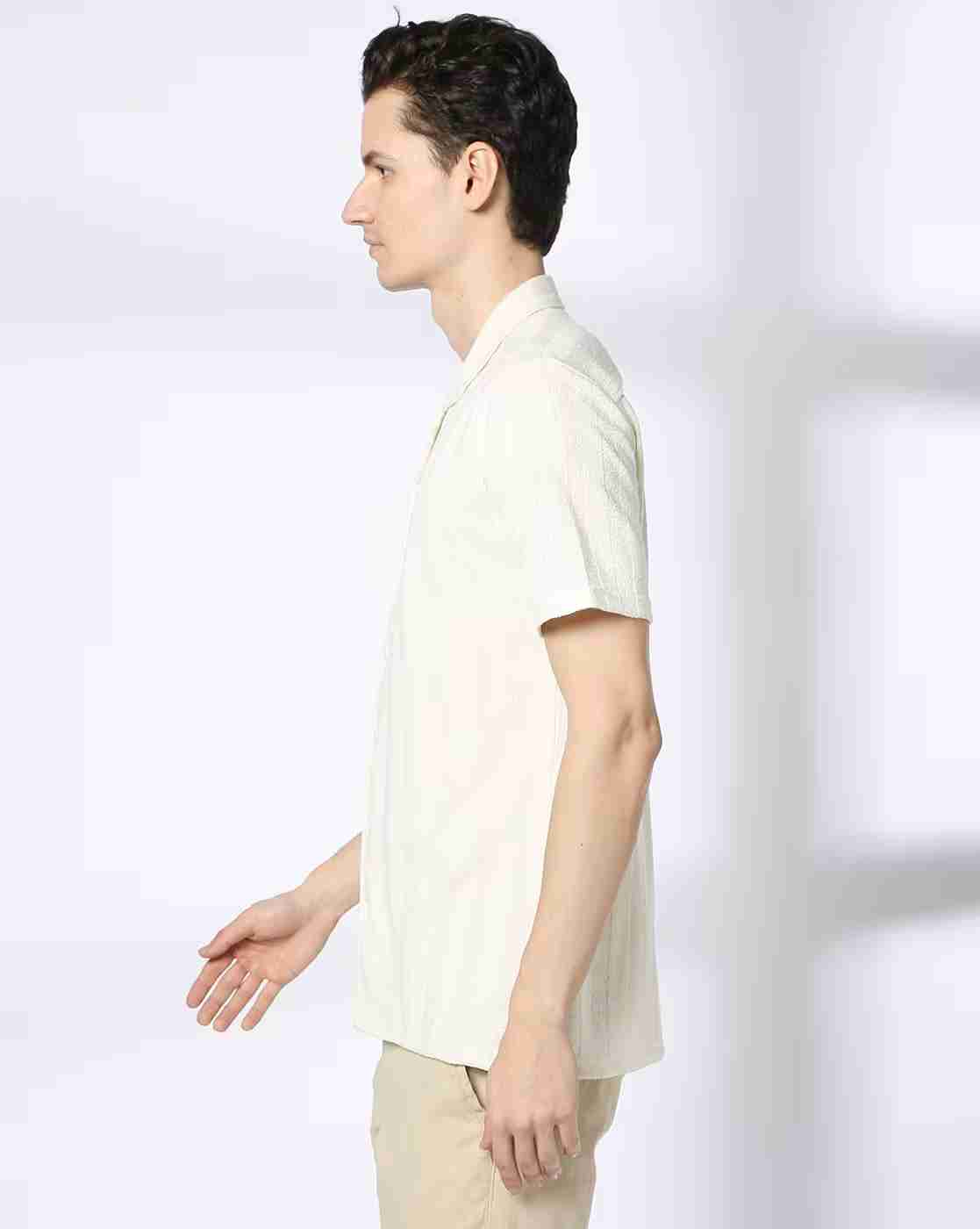 NETPLAY | Men Self-Striped Slim Fit Shirt|1