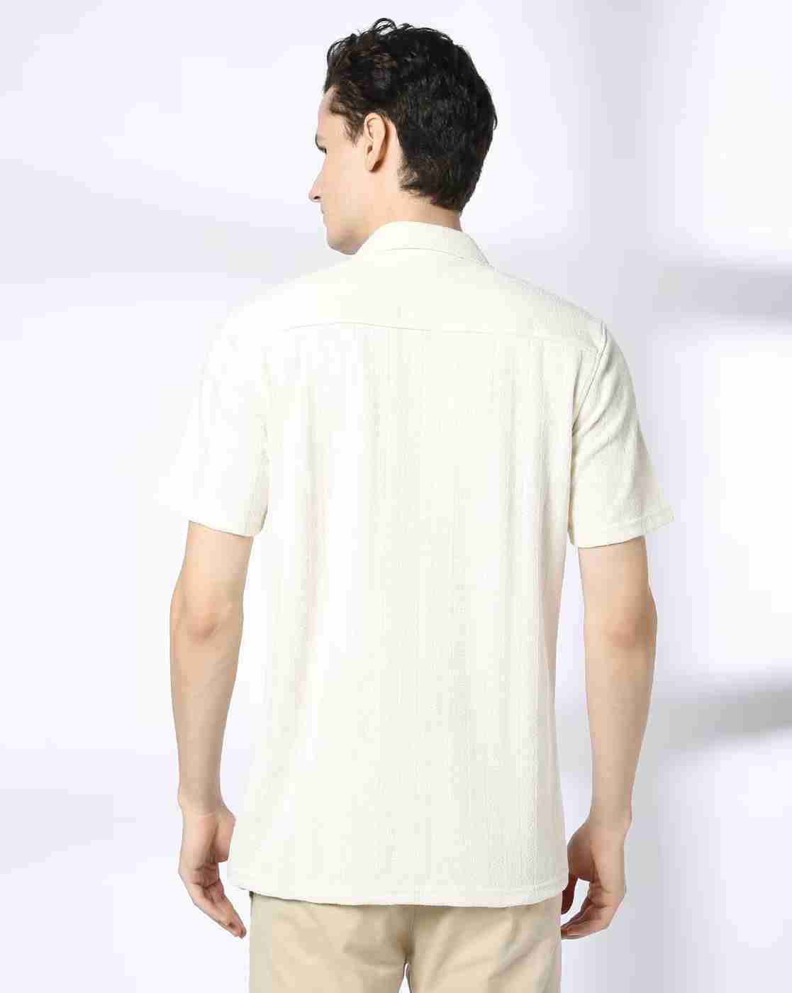 NETPLAY | Men Self-Striped Slim Fit Shirt|2