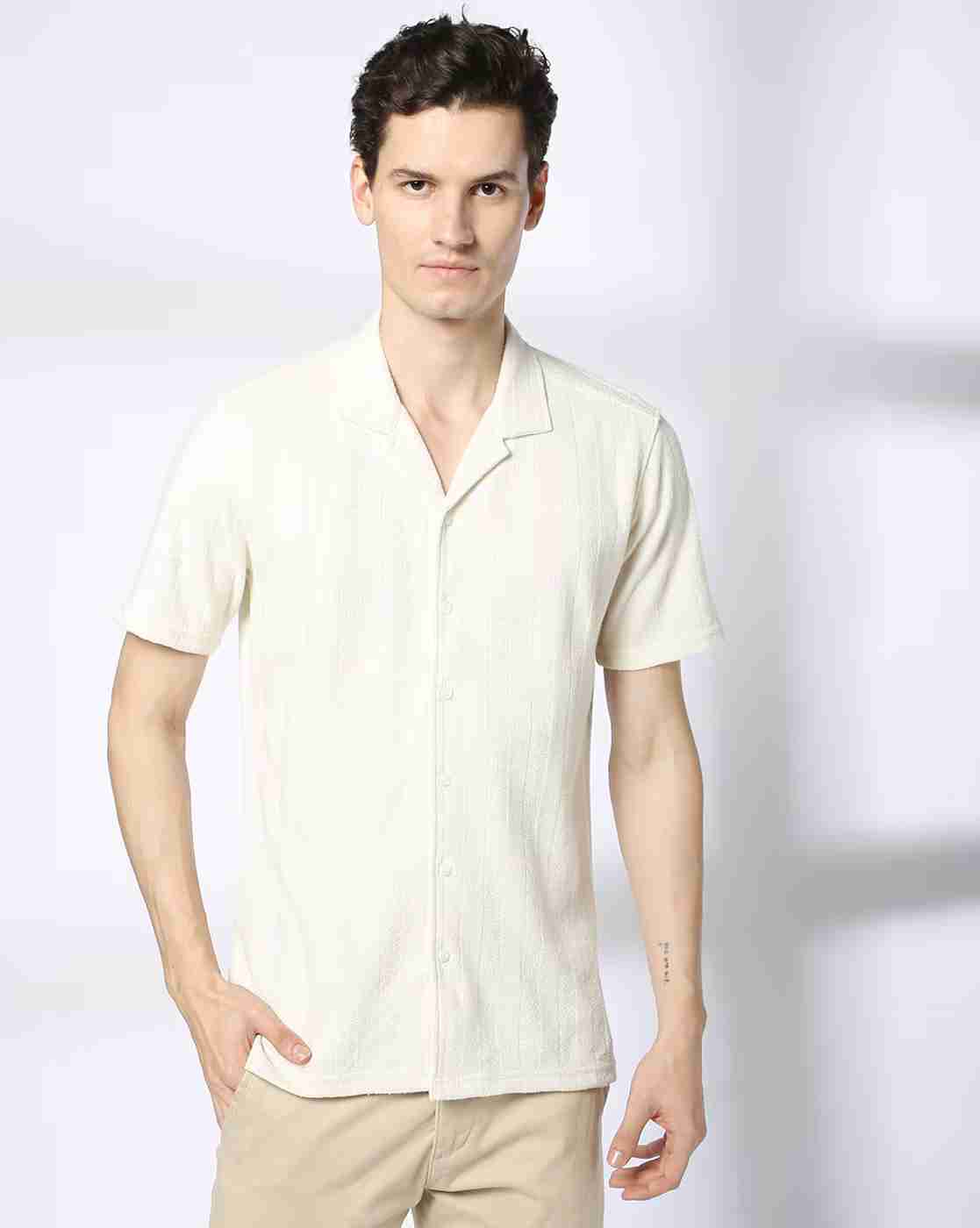 NETPLAY | Men Self-Striped Slim Fit Shirt|3