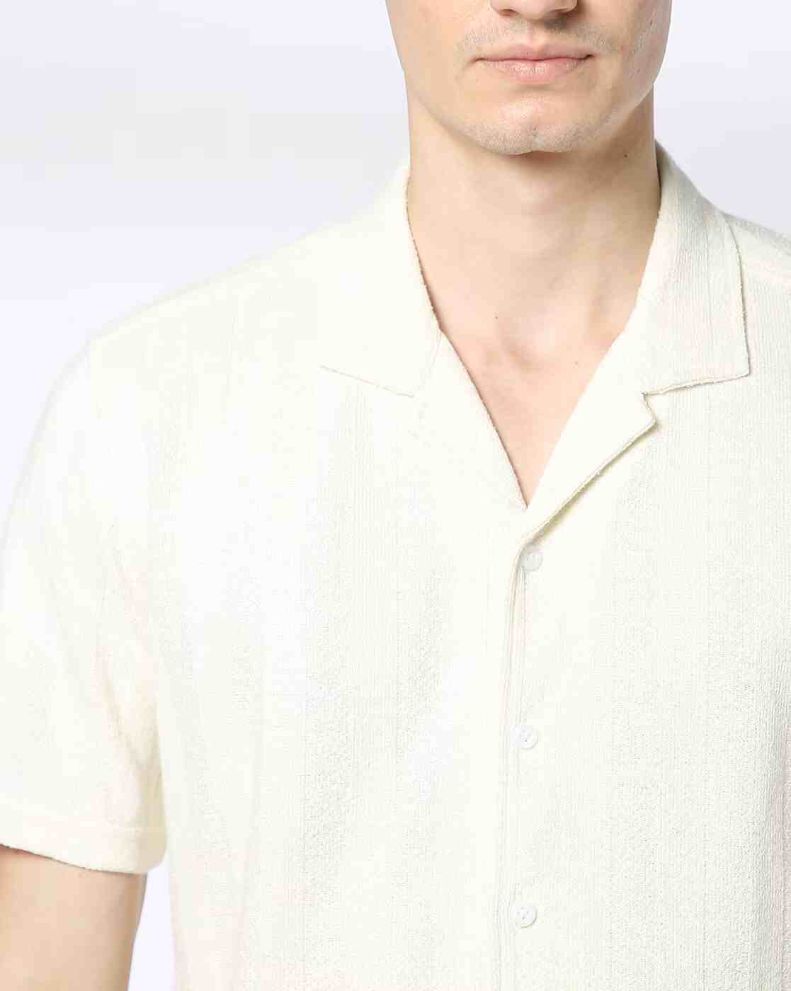 NETPLAY | Men Self-Striped Slim Fit Shirt|4
