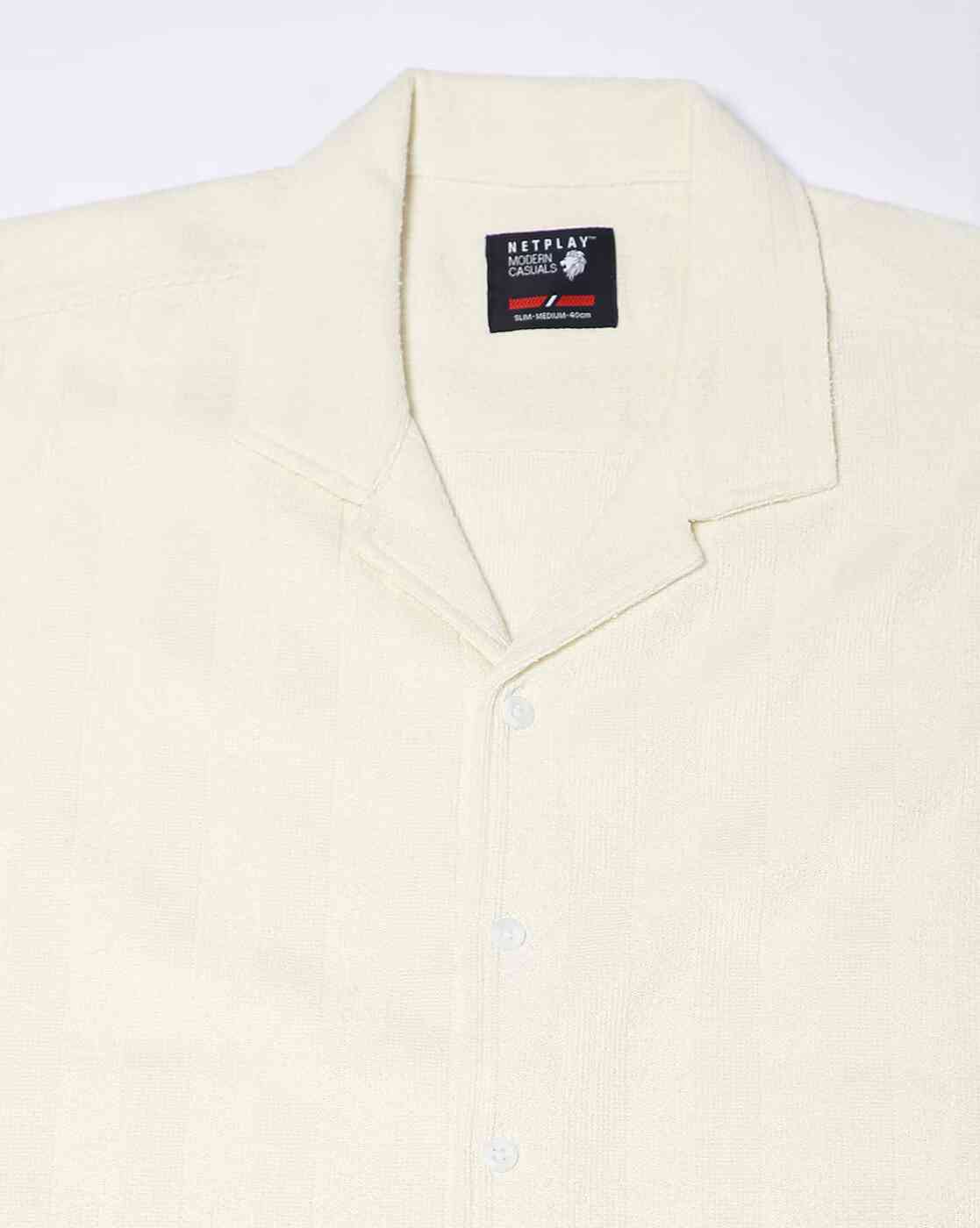 NETPLAY | Men Self-Striped Slim Fit Shirt|5