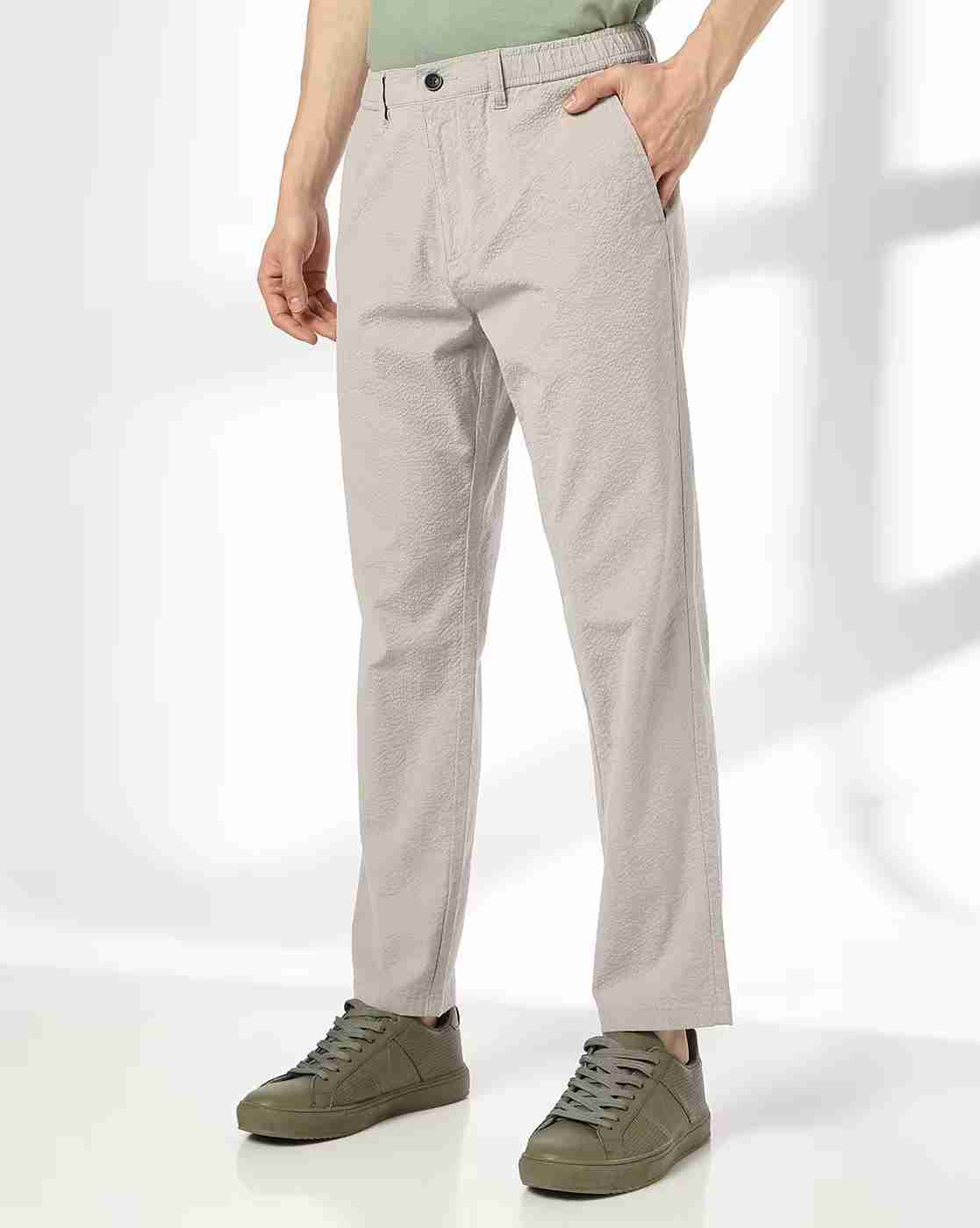 NETPLAY | Men Seersucker Regular Fit Chinos|0