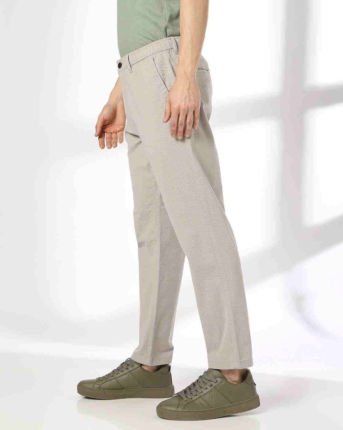 NETPLAY | Men Seersucker Regular Fit Chinos|1