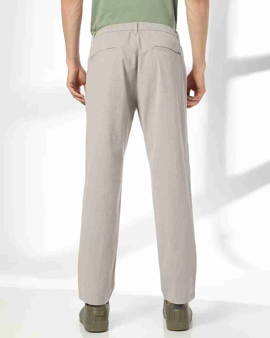 NETPLAY | Men Seersucker Regular Fit Chinos|2