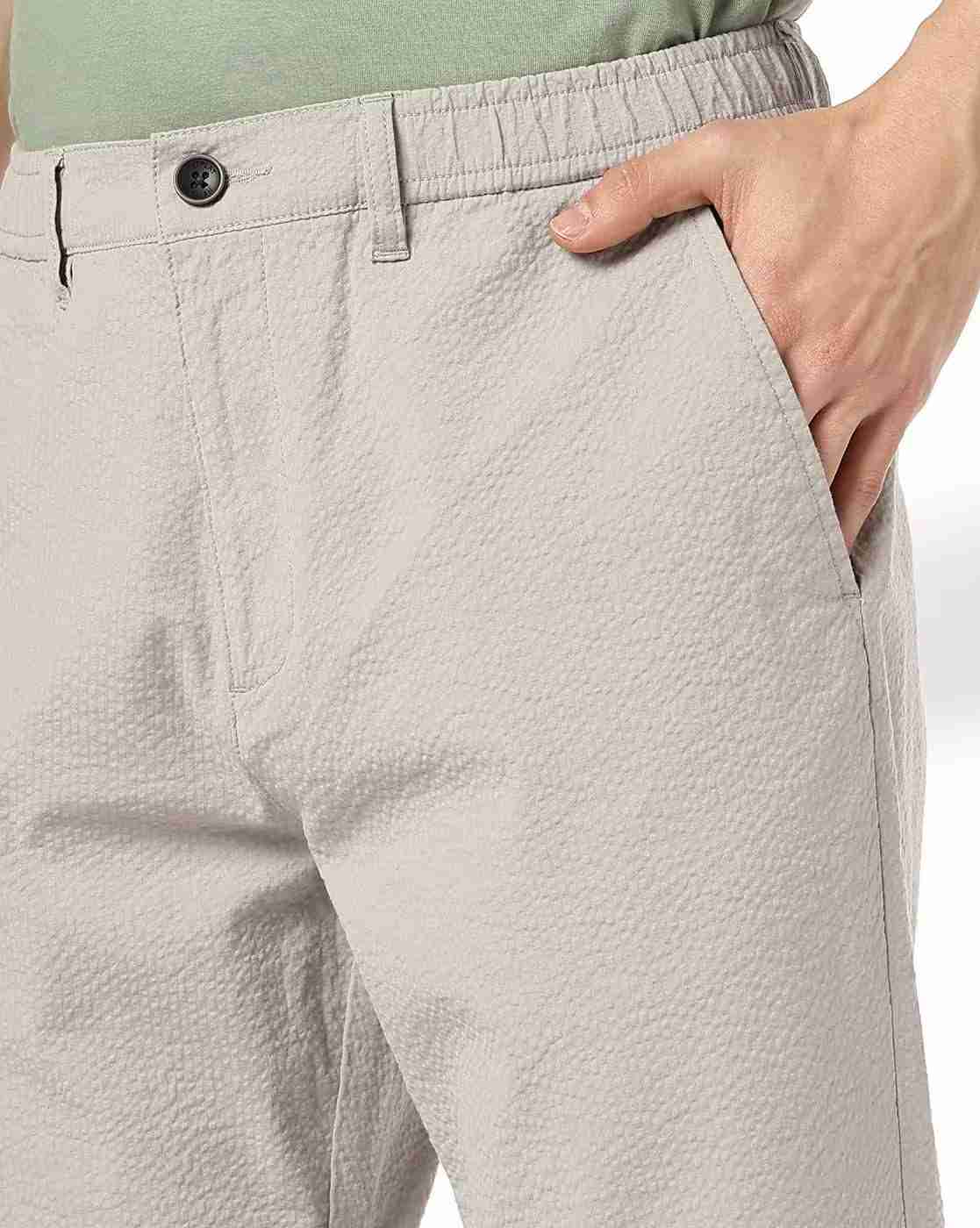 NETPLAY | Men Seersucker Regular Fit Chinos|3