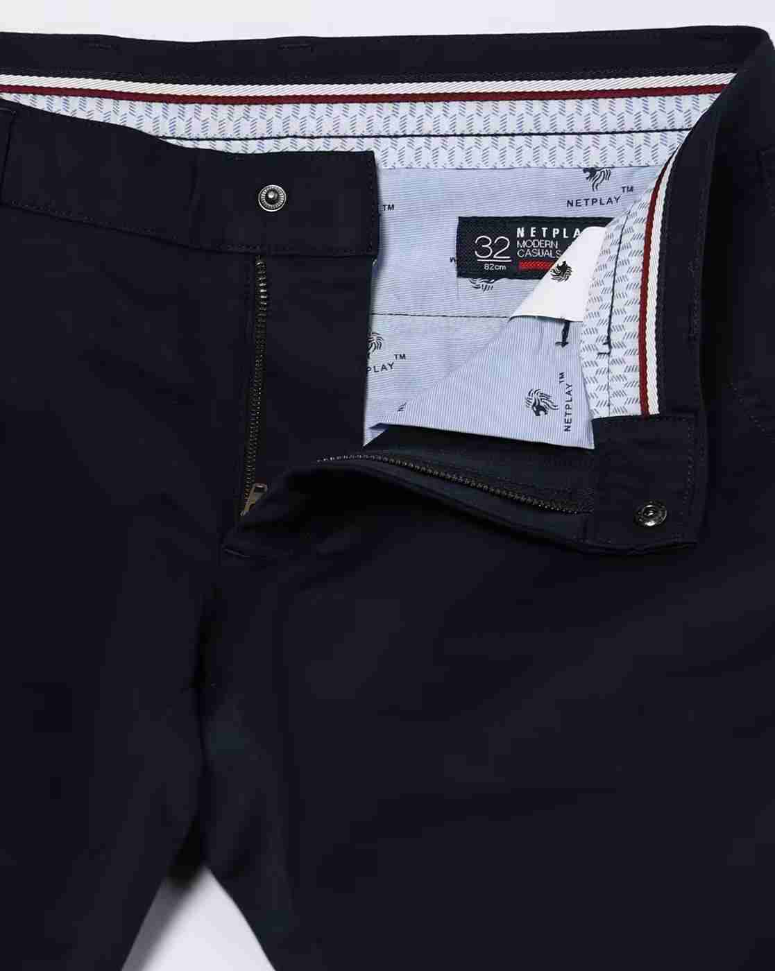 NETPLAY | Men Tapered Fit Flat-Front Chinos|4