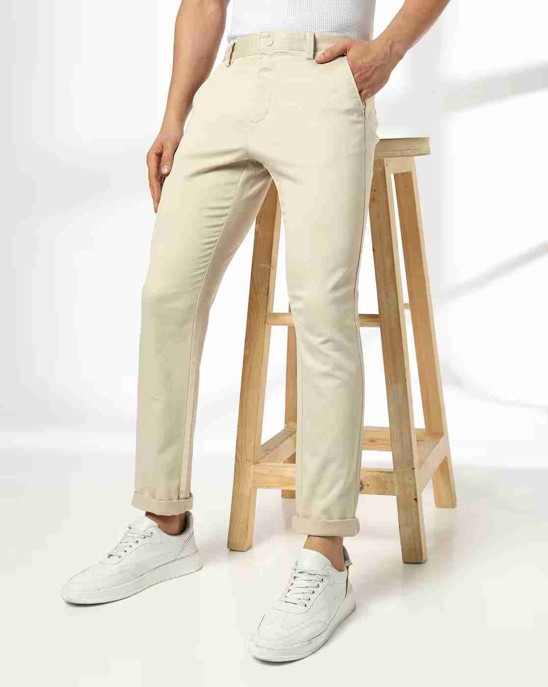 NETPLAY | Men Tapered Fit Flat-Front Chinos|0