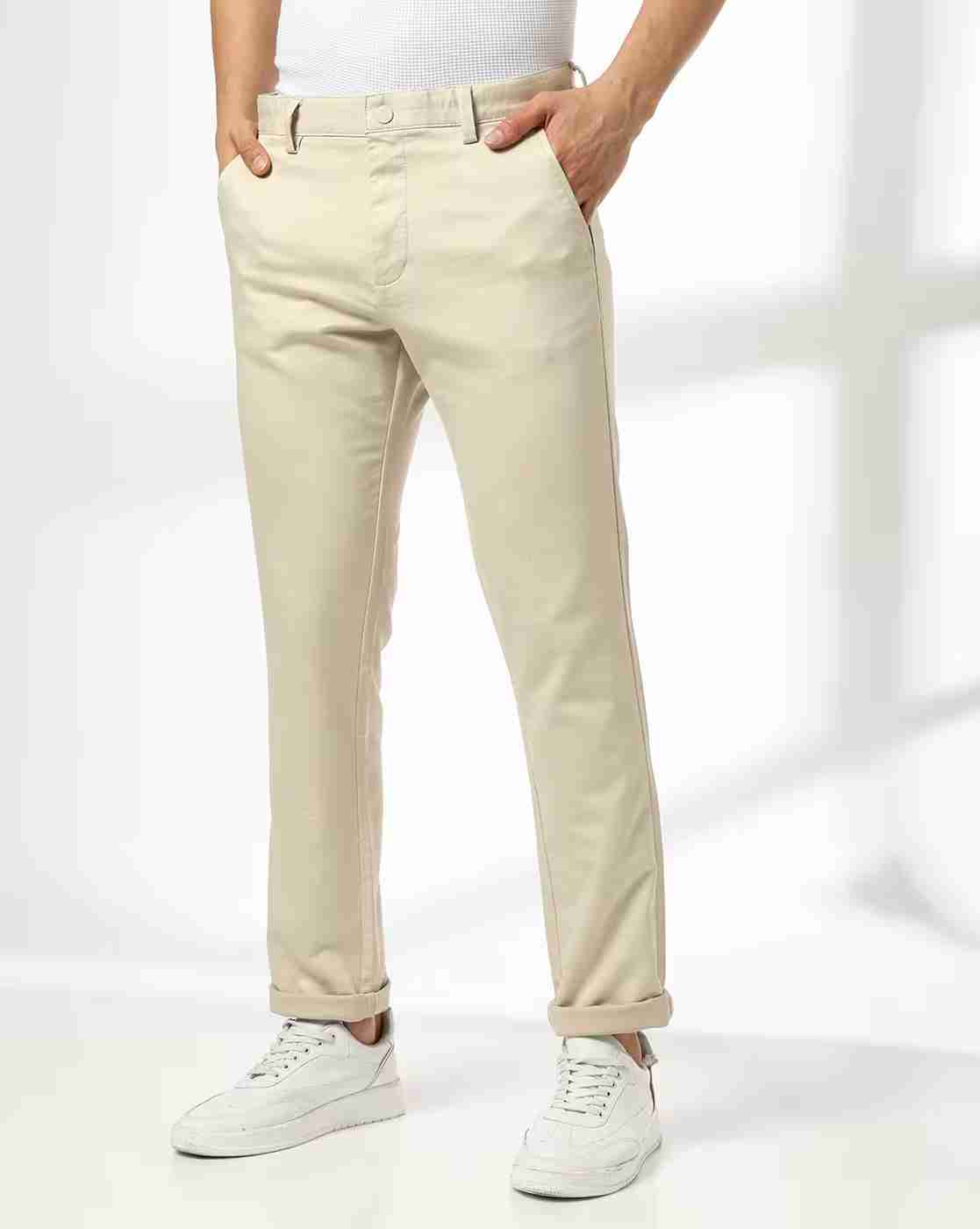 NETPLAY | Men Tapered Fit Flat-Front Chinos|3